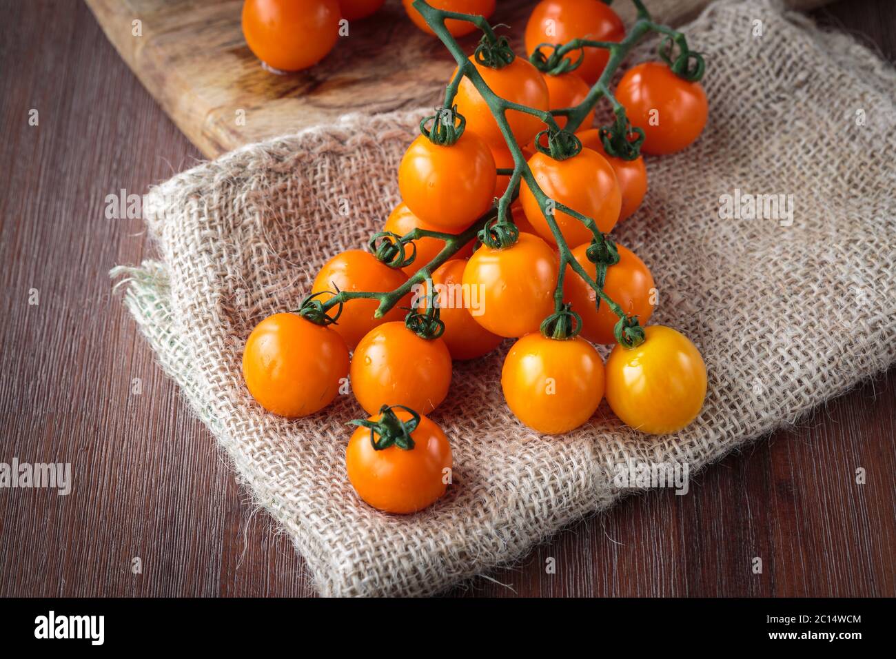 Fresh orange cherry tomatoes Stock Photo Alamy