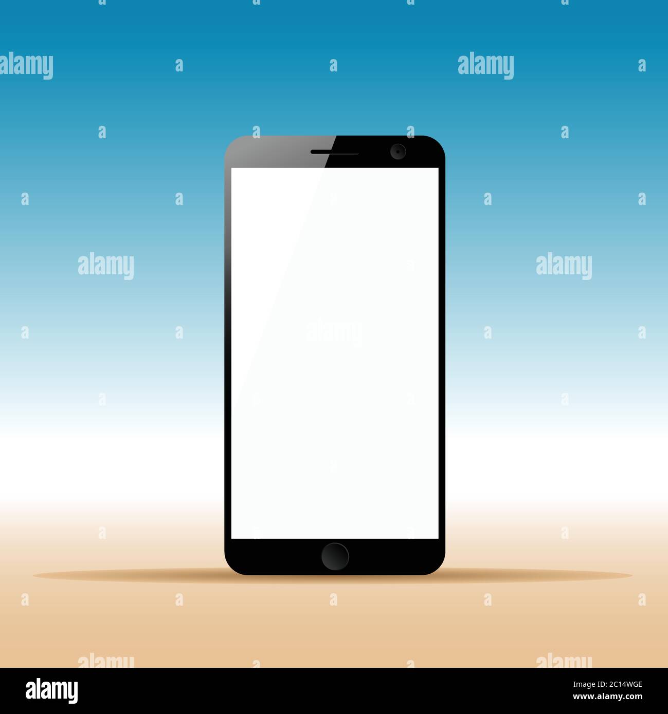 mobile phone technology illustration in colorful Stock Vector Image ...