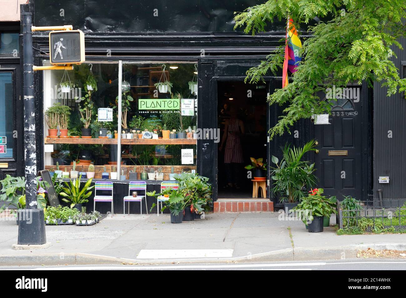 Planted Cafe, 333 Smith Street, Brooklyn, New York. NYC storefront photo of a vegan cafe in the