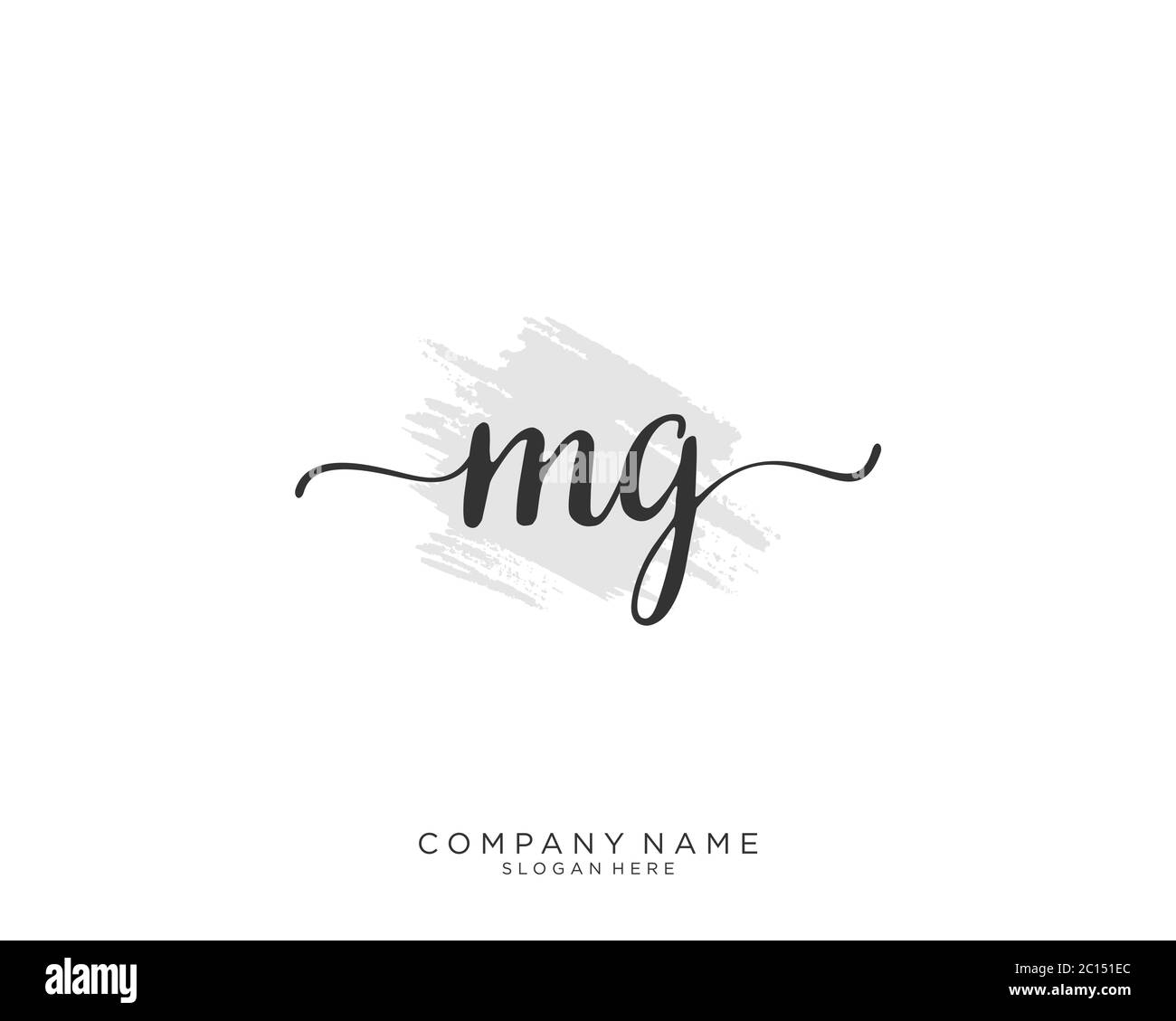 Mg home and real estate monogram logo Royalty Free Vector