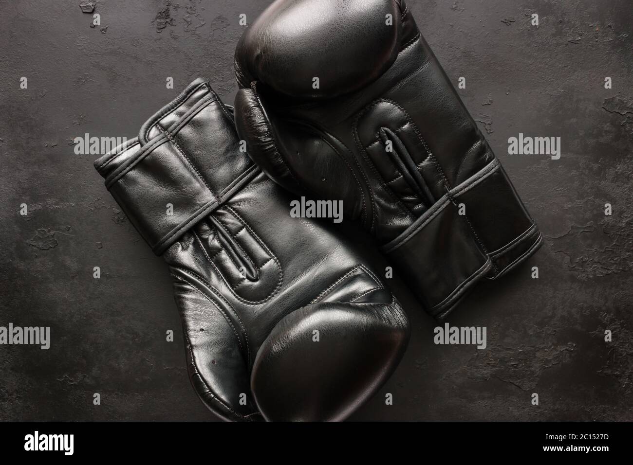 Black boxing gloves closeup Stock Photo Alamy