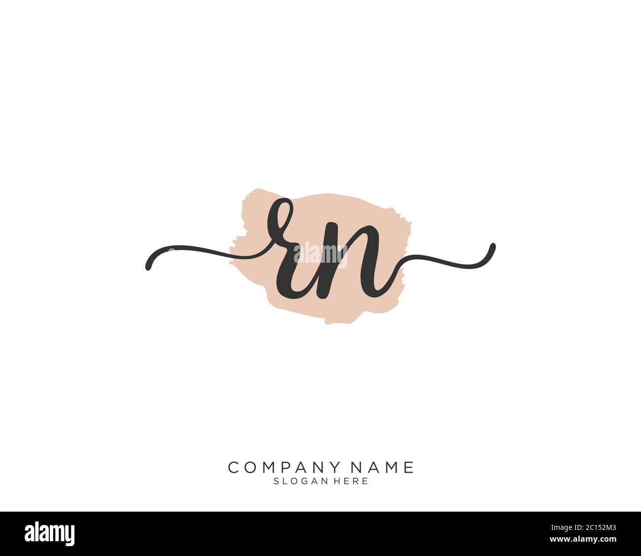 RN Initial handwriting logo vector Stock Vector Image & Art - Alamy