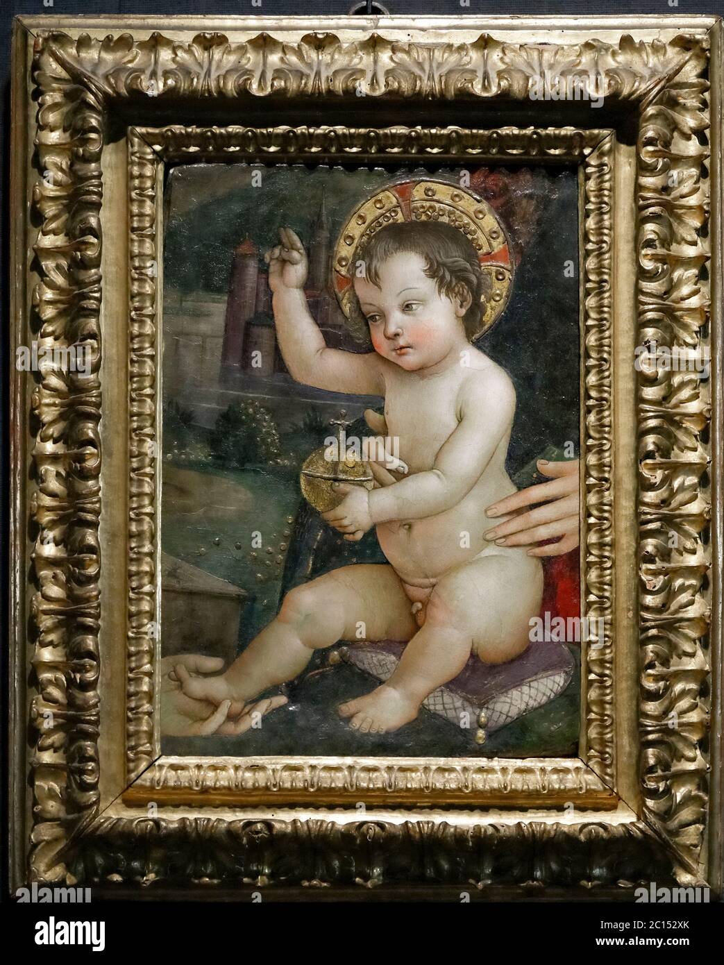 Bernardino di Betto Betti called Pintoricchio  Jesus Child  of the hands Stock Photo