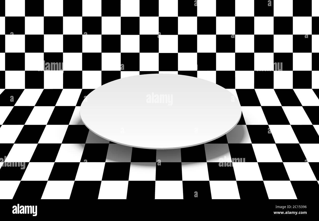 white podium in the black and white room Stock Vector Image & Art - Alamy