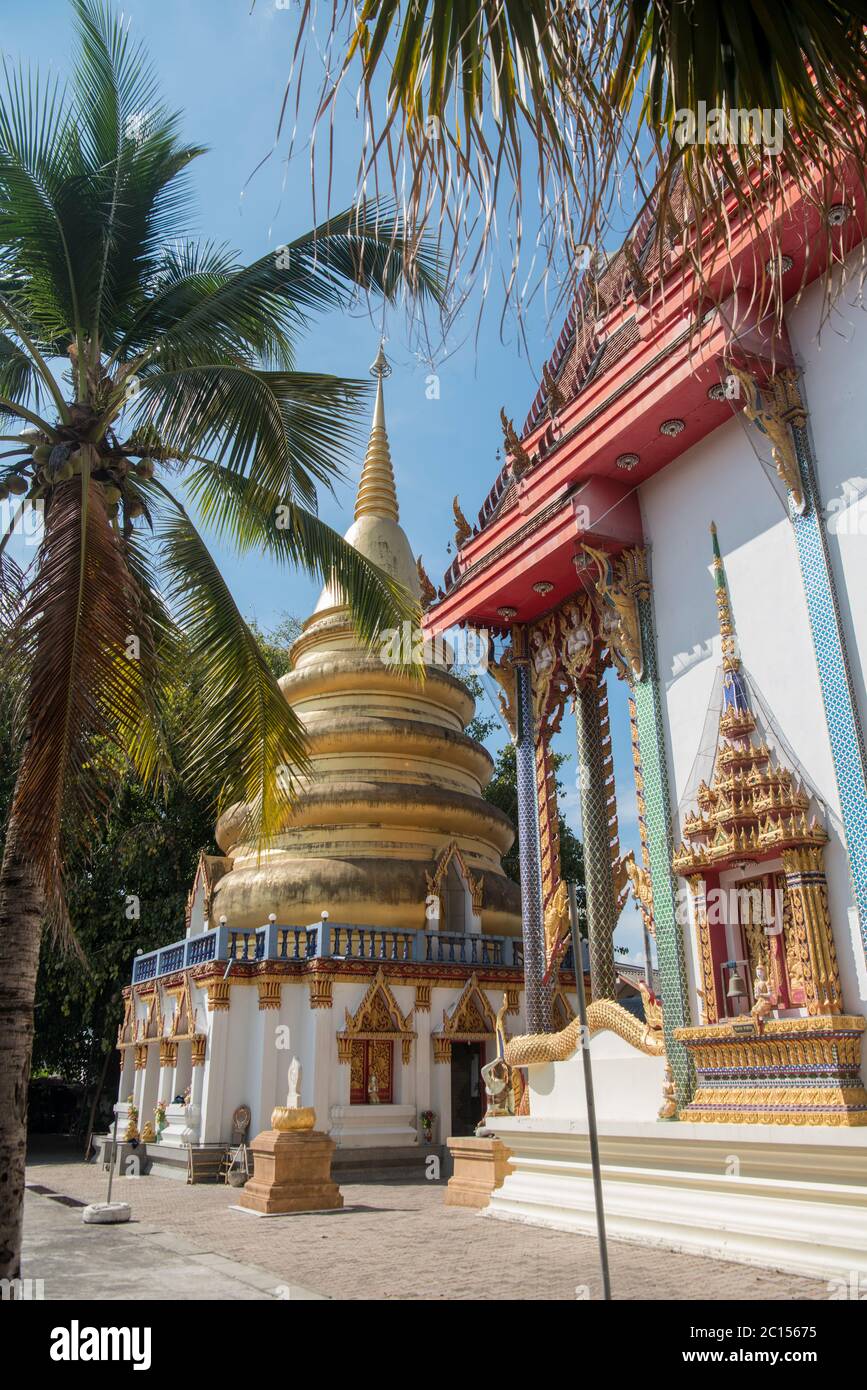 the Wat Aranyakhet near the town of Mae Sot in the Province of Tak in Tahiland.   Thailand, Mae Sot, November, 2019 Stock Photo