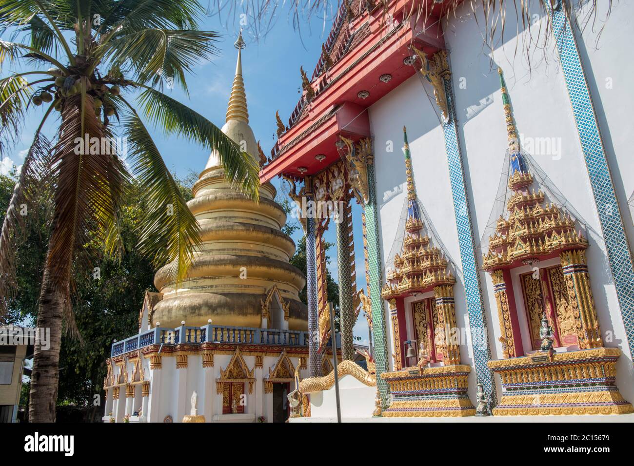 the Wat Aranyakhet near the town of Mae Sot in the Province of Tak in Tahiland.   Thailand, Mae Sot, November, 2019 Stock Photo