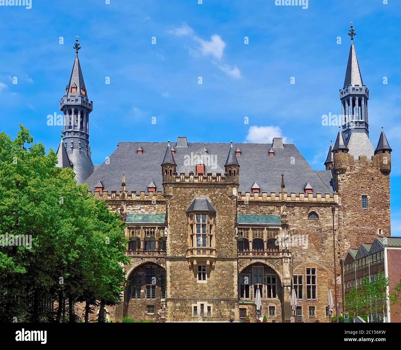 Historic town hall of Aachen in Germany Stock Photo - Alamy