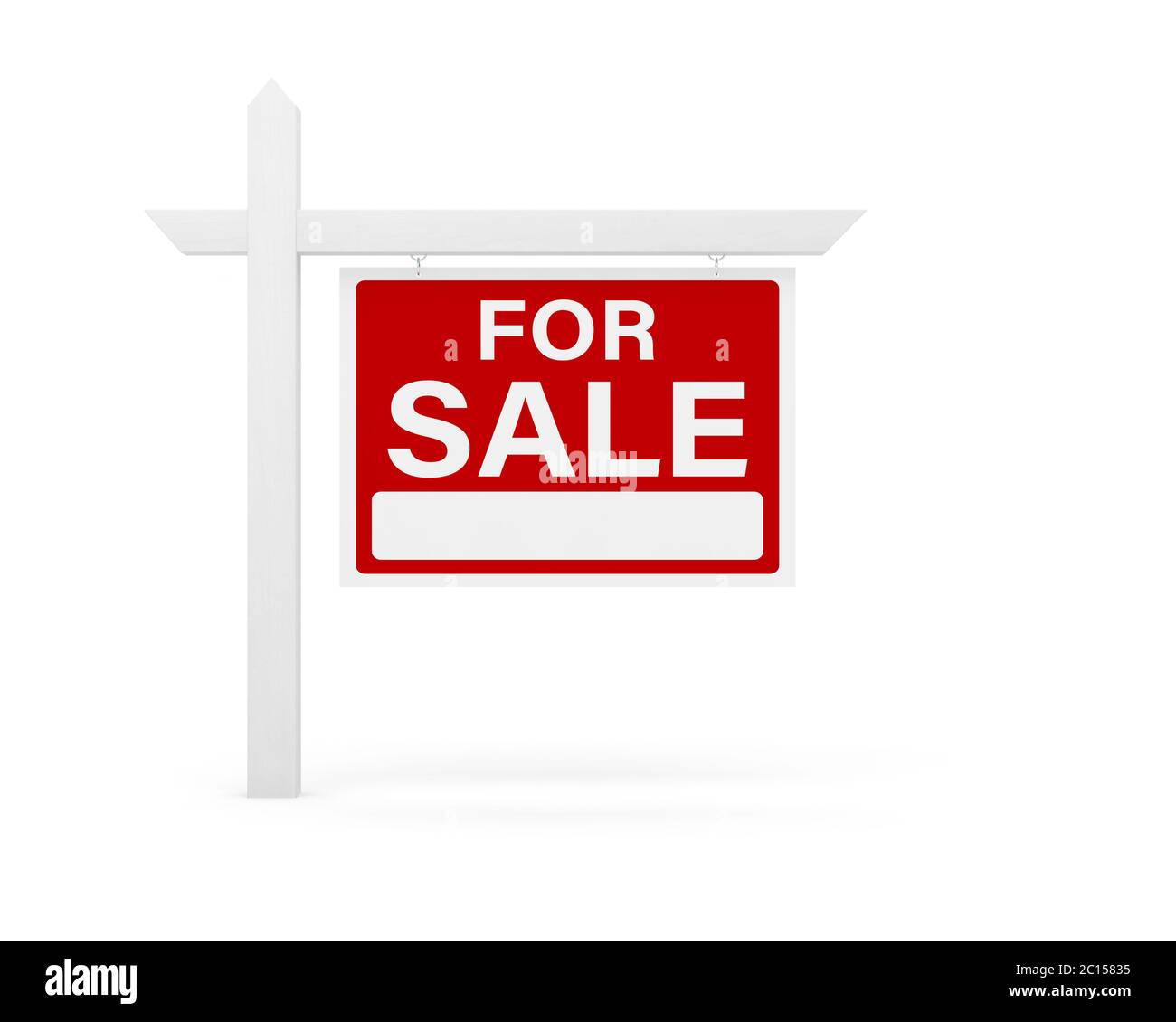 for sale house home real estate sign 3D illustration Stock Photo - Alamy