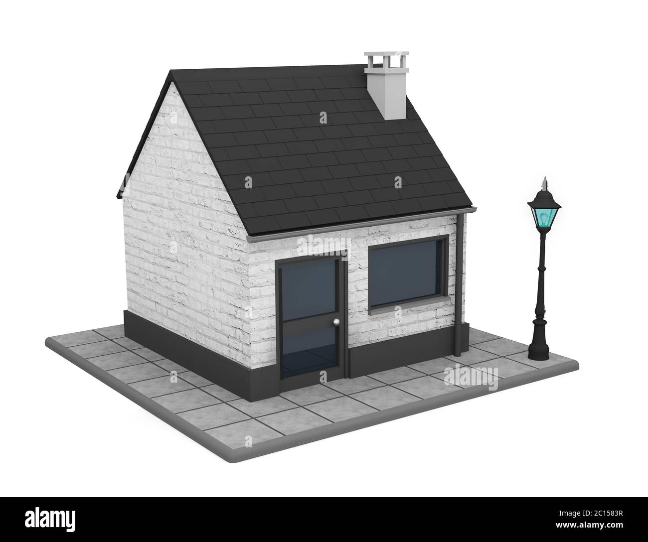 small house home estate construction 3D Stock Photo - Alamy