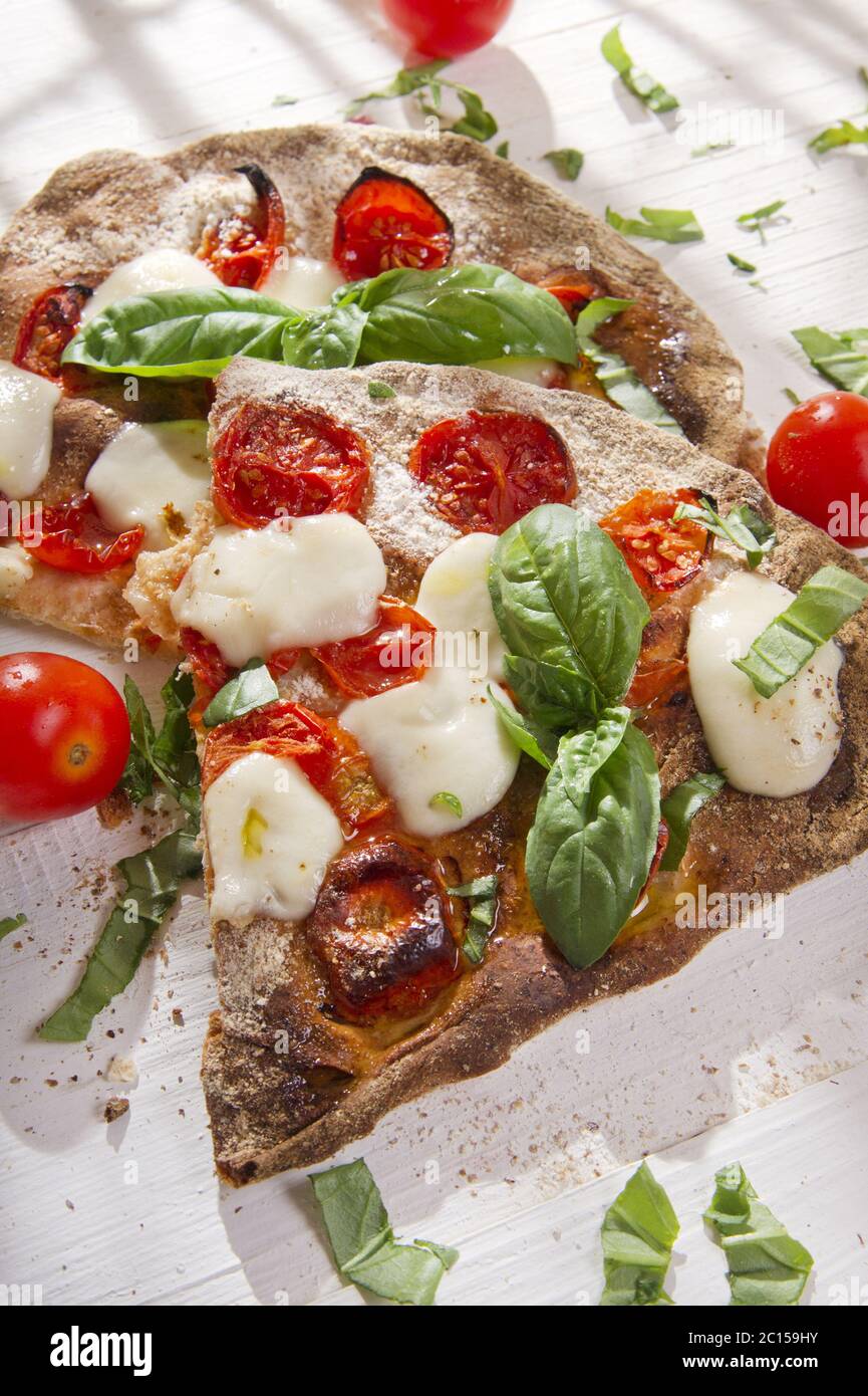Pizza with whole wheat flour Stock Photo Alamy