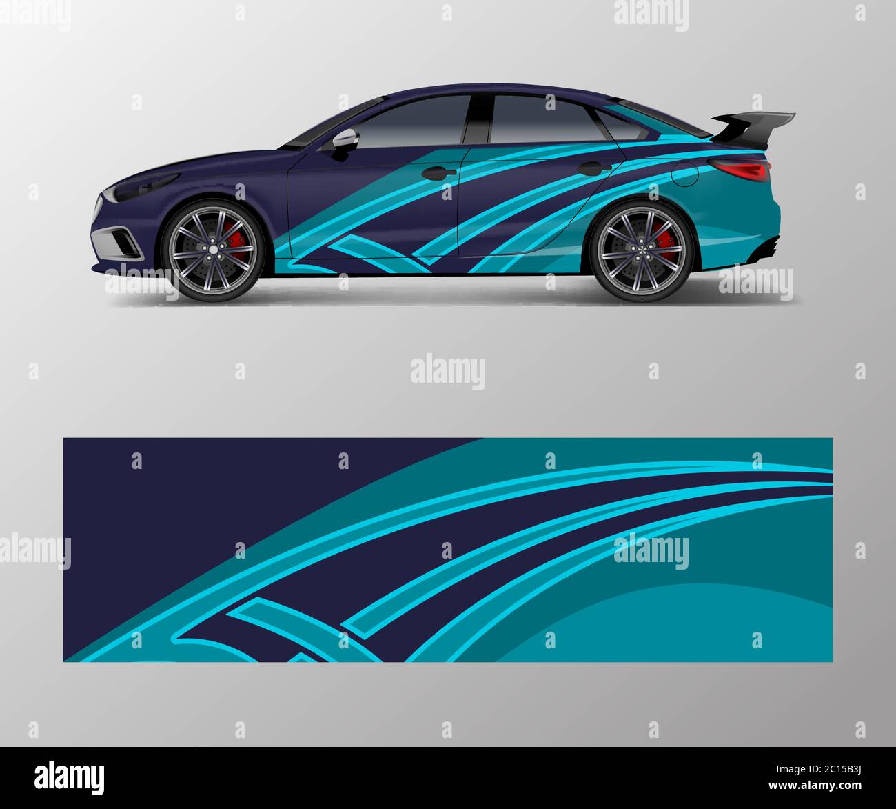 Modern Racing Decals modern stripe for racing car wrap, sticker, and decal design vector ...