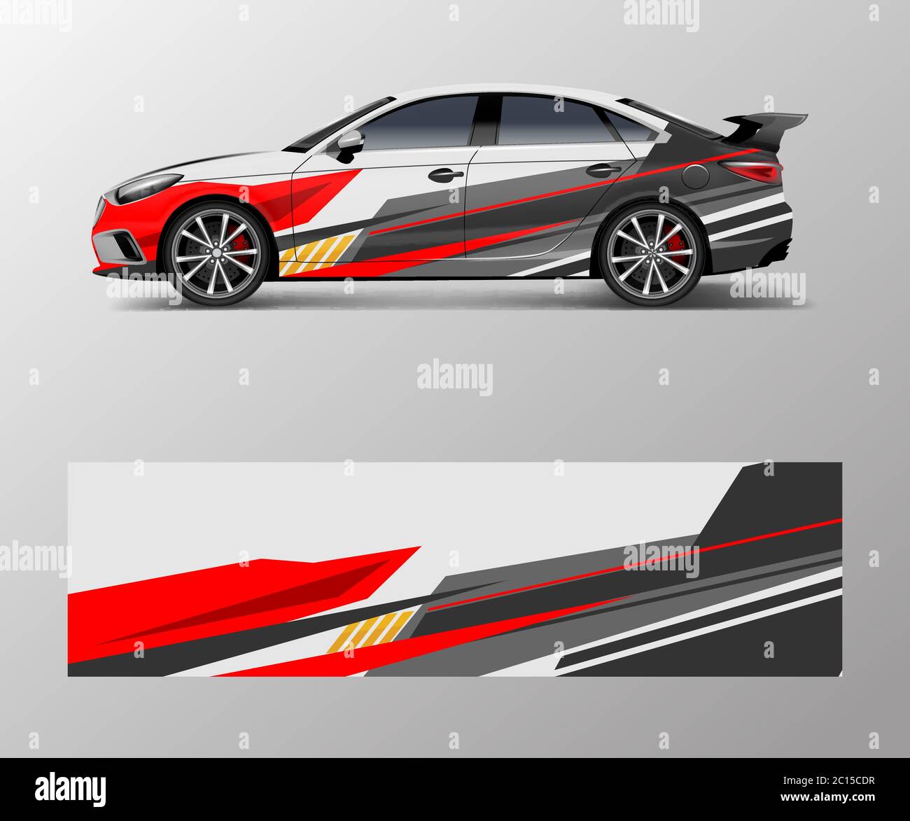 Abstract Sport racing car wrap decal and sticker design. vector eps10 ...