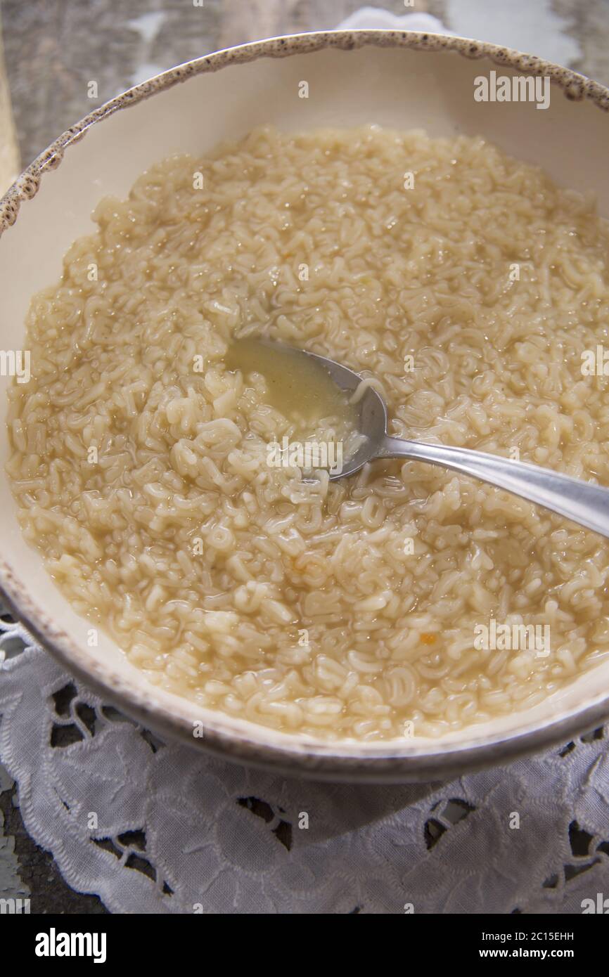 Soup for children Stock Photo - Alamy