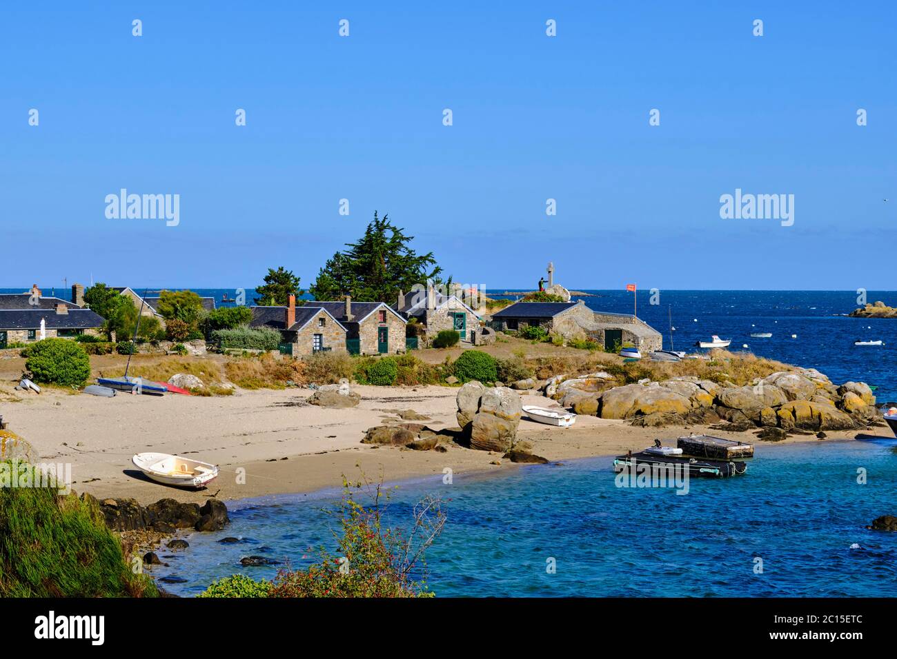 France, Normandy, Manche department, Chausey isands, Blainvillais village Stock Photo