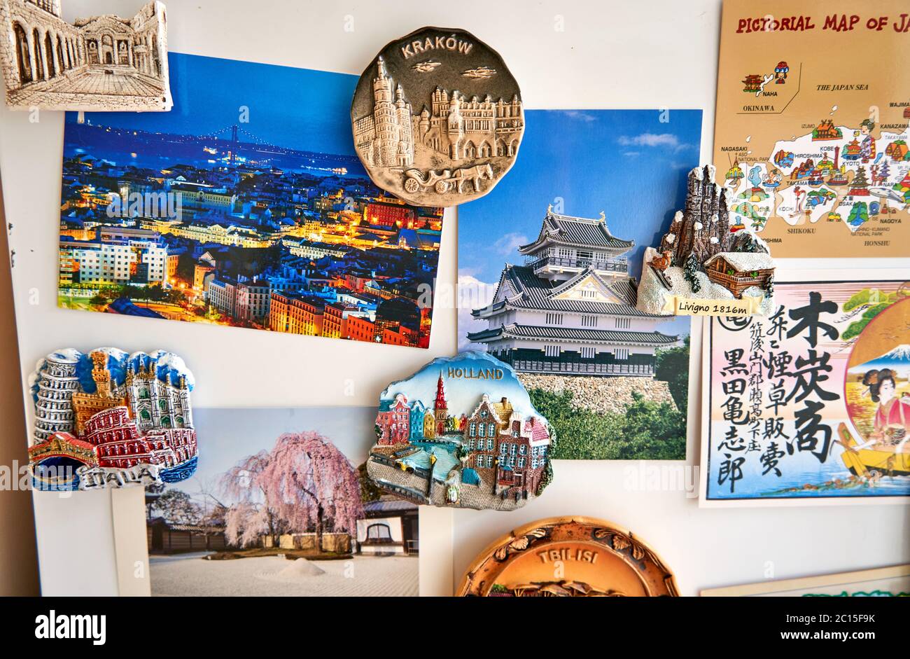 Collage with landmarks of various countries Stock Photo