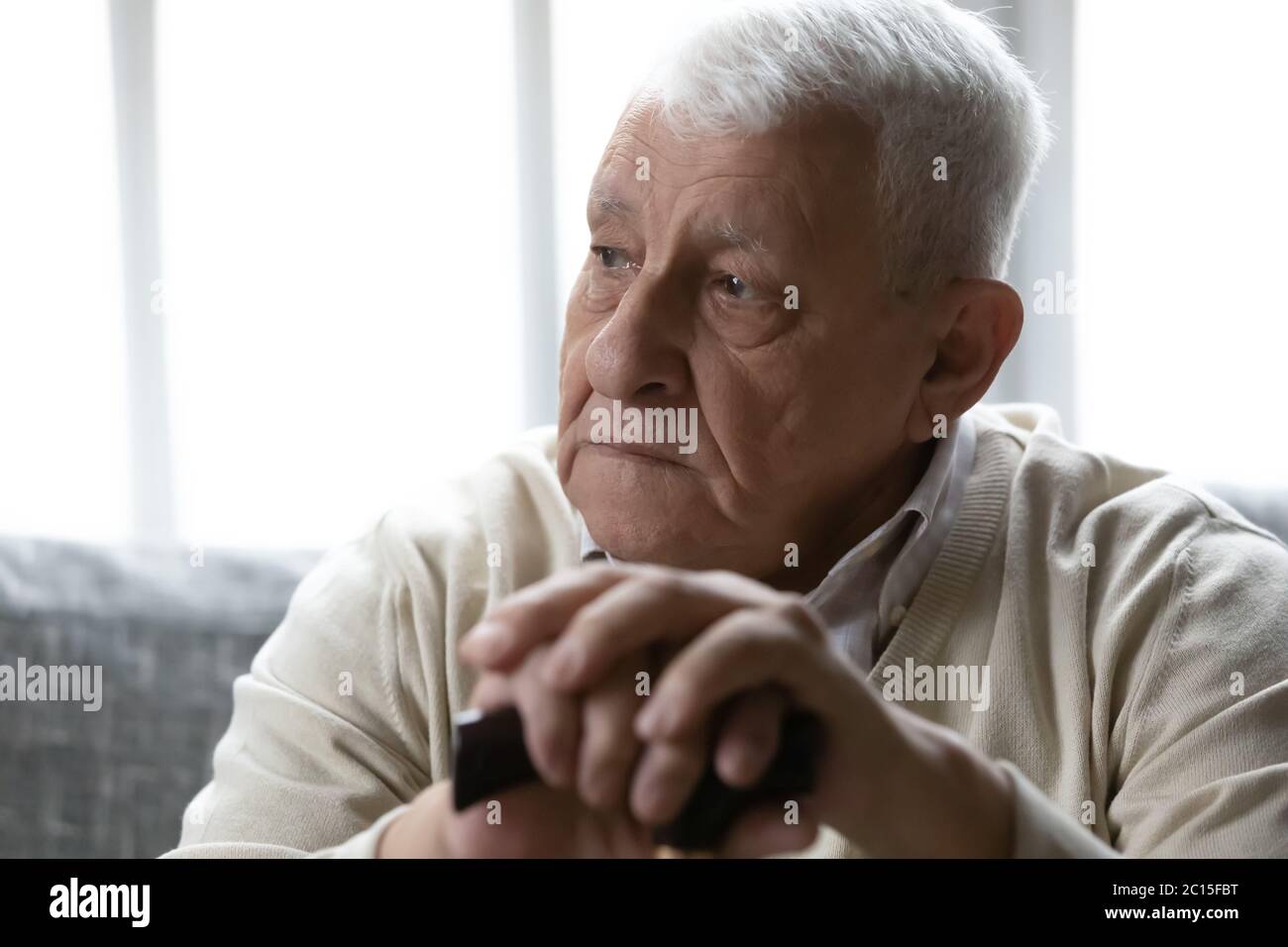 Sad lonely aged man walking hi-res stock photography and images - Alamy