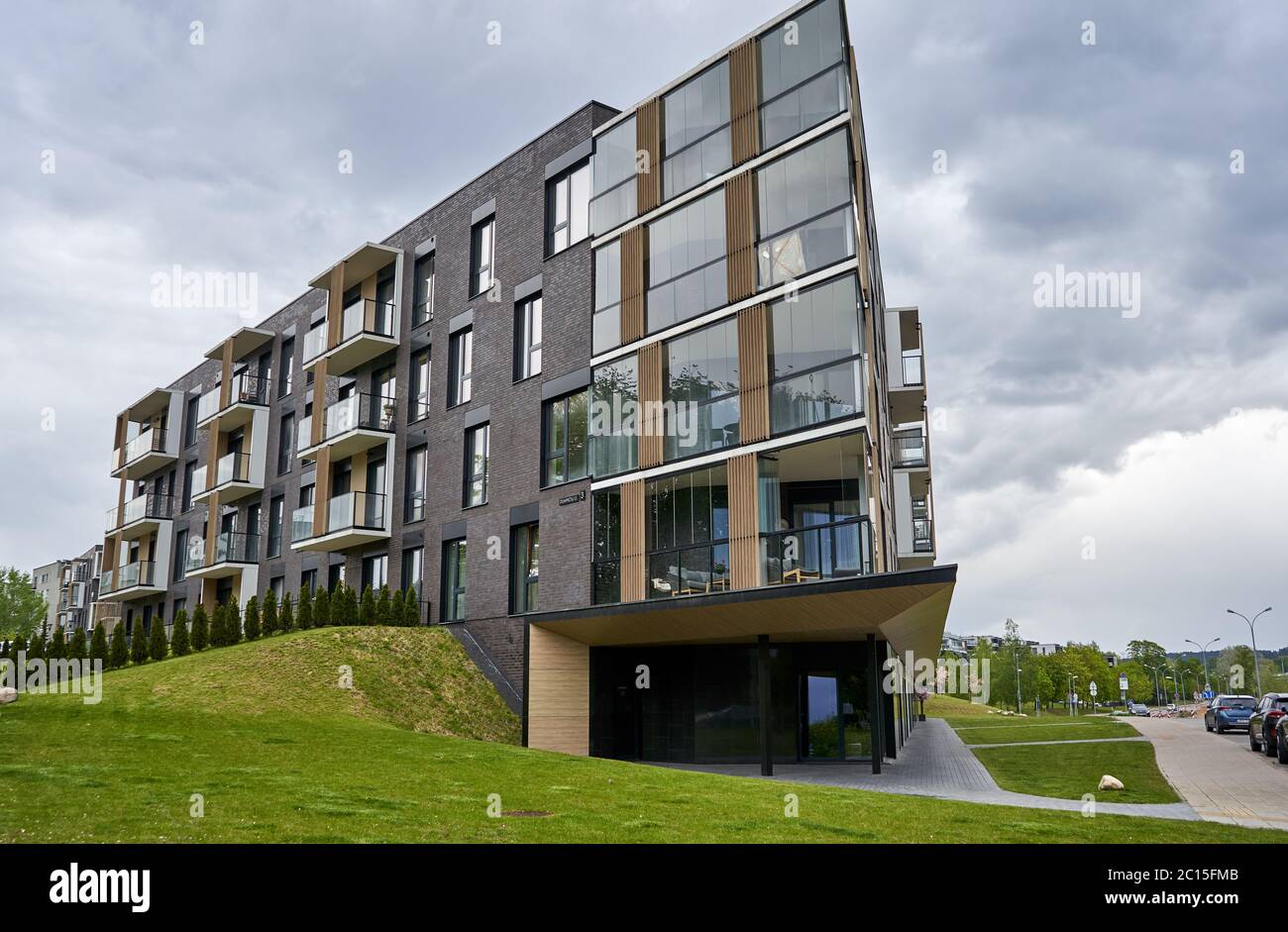 New modern architecture residential building Stock Photo