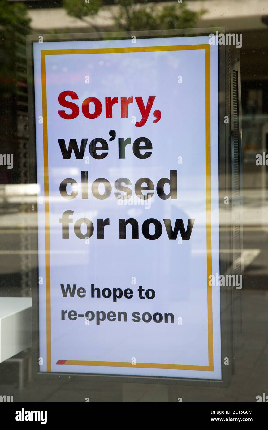 Store remaining closed during lockdown Stock Photo Alamy