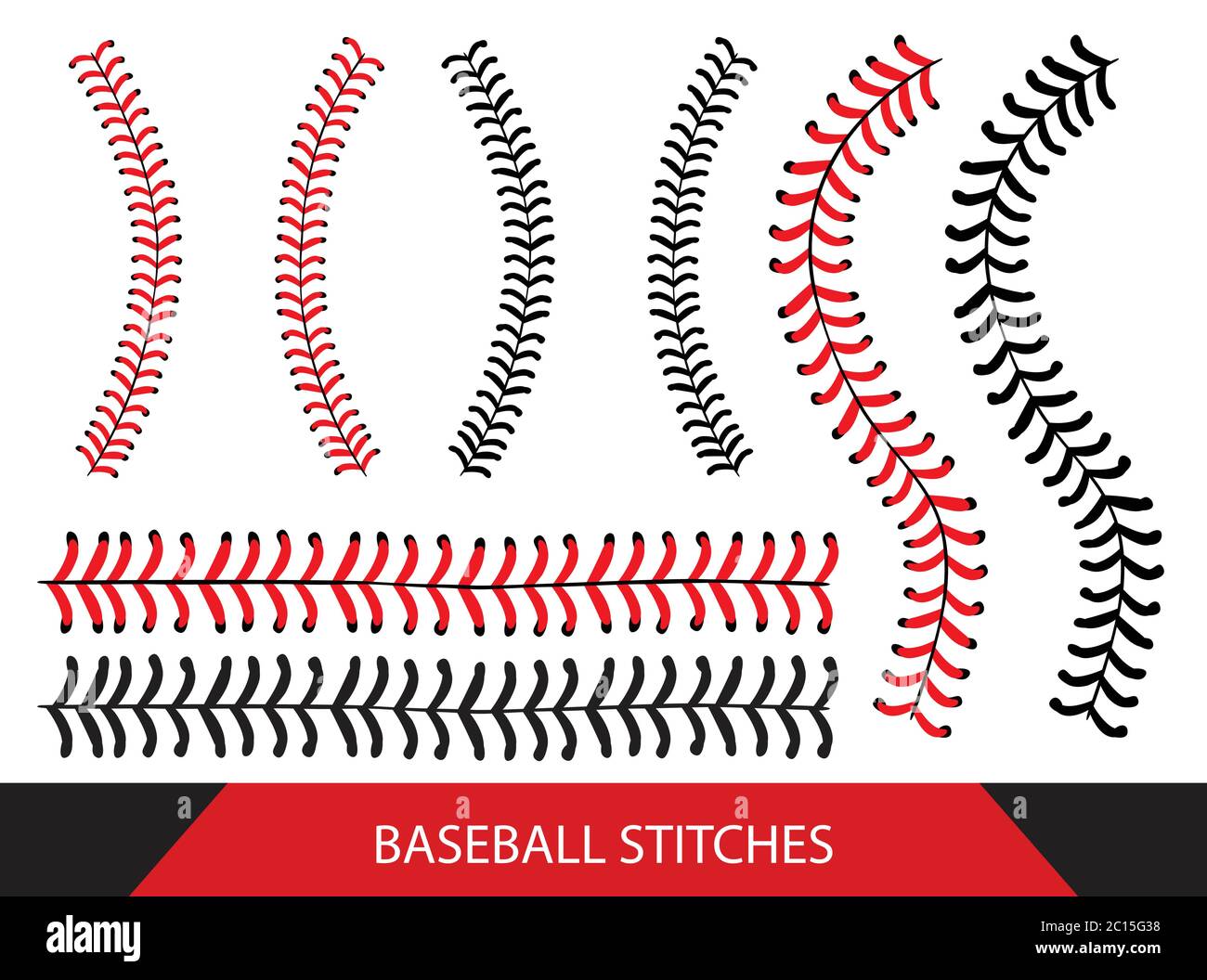 Baseball Stitches on a white background , vector design Stock Vector Image  & Art - Alamy