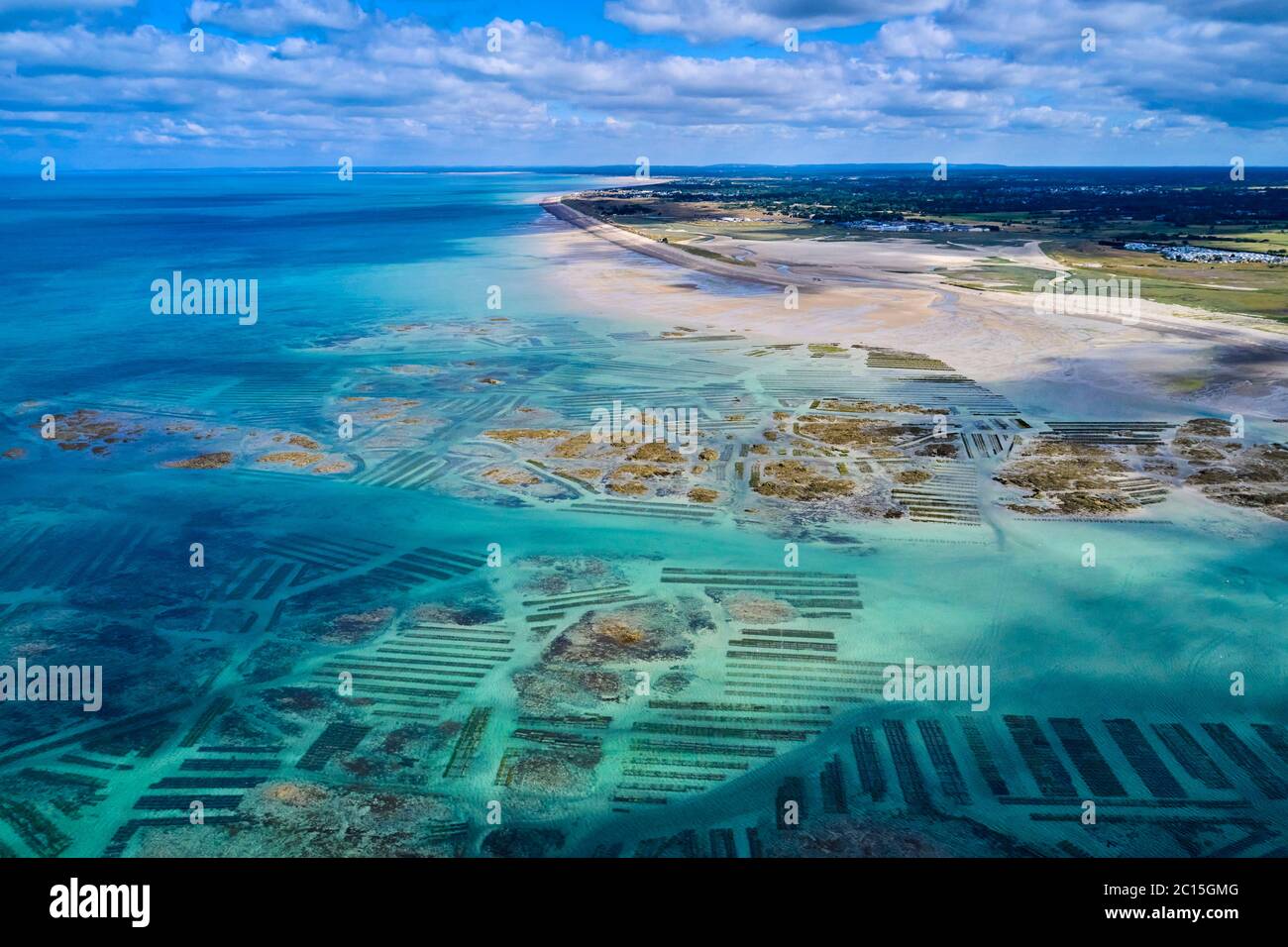 France, Normandy, Manche department, BlainvillesurMer, aerial view of