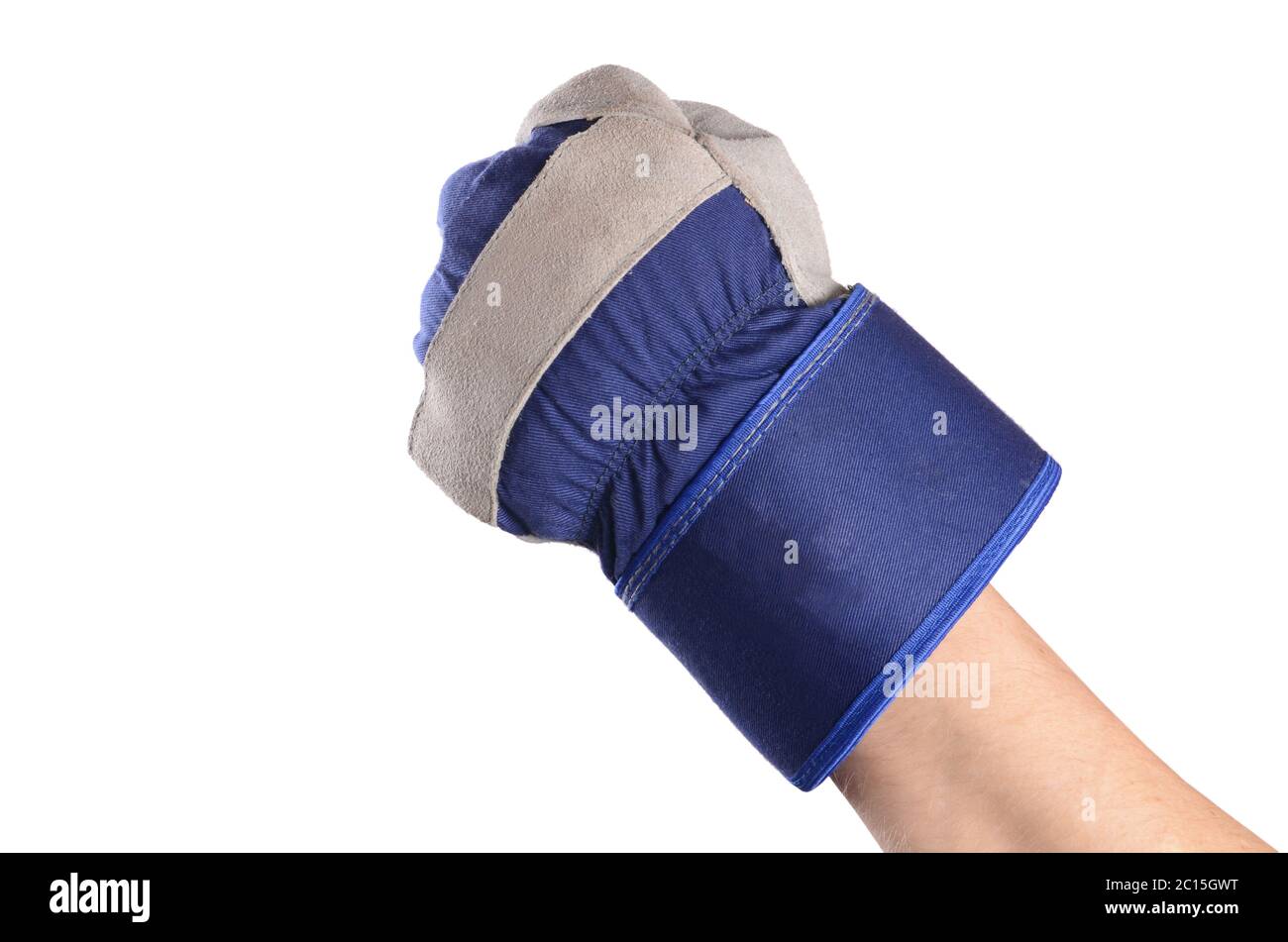 Working mens gloves on white background Stock Photo