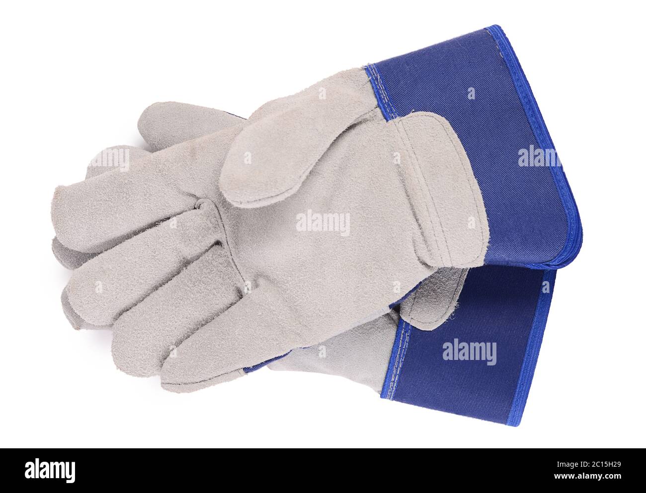 Working mens gloves on white background Stock Photo