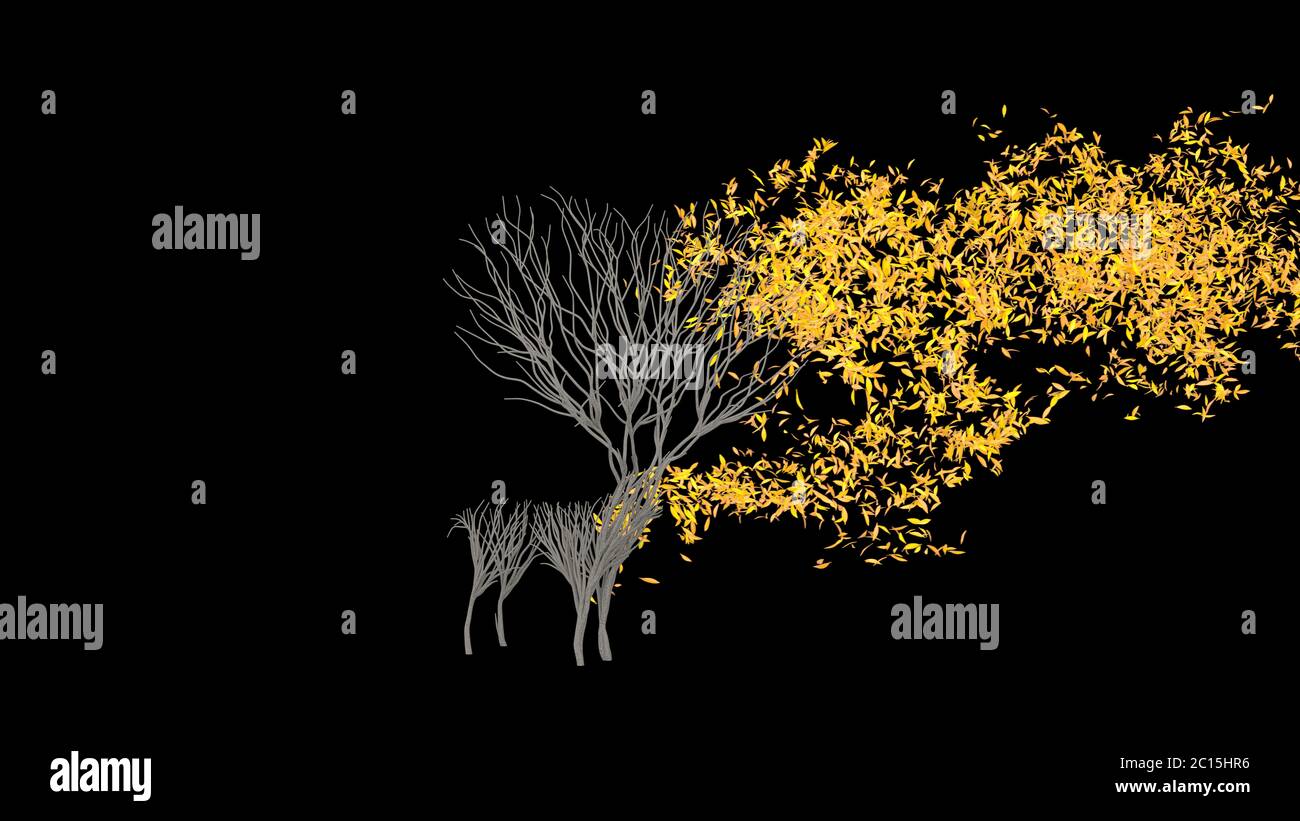 Growing Tree in a shape of a deer. Eco Concept. 3D rendering Stock ...