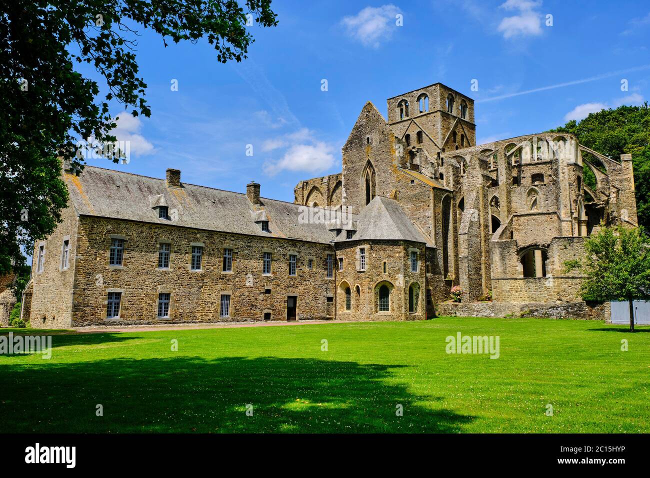 France, Normandy, Manche department, Cotentin, Hambye, Hambye abbey ...