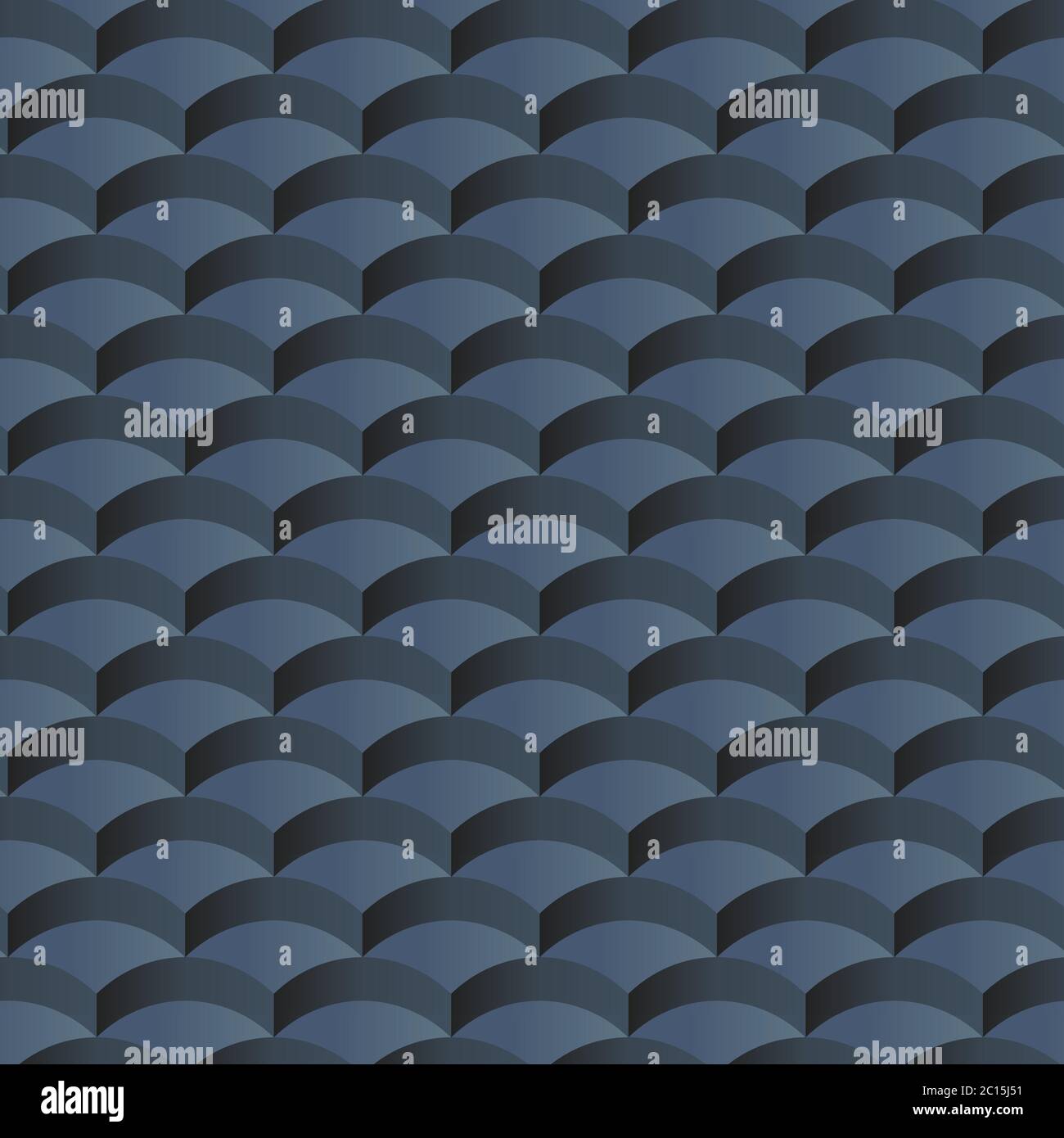 seamless pattern geometric 3d blue dark color Stock Vector