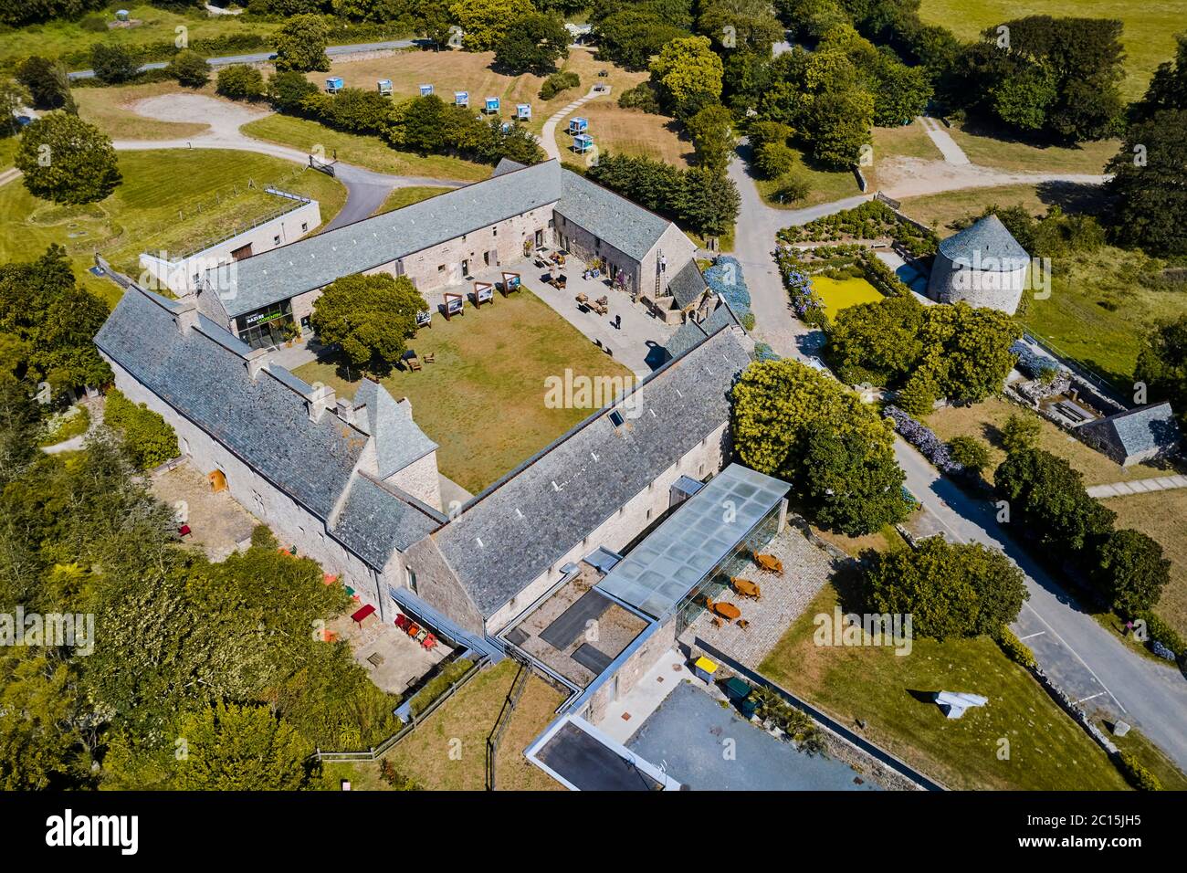 France, Normandy, Manche department, Cotentin, Omonville-la-Rogue, the 16th century Manor of Tourp is a cultural space dedicated to promoting the terr Stock Photo