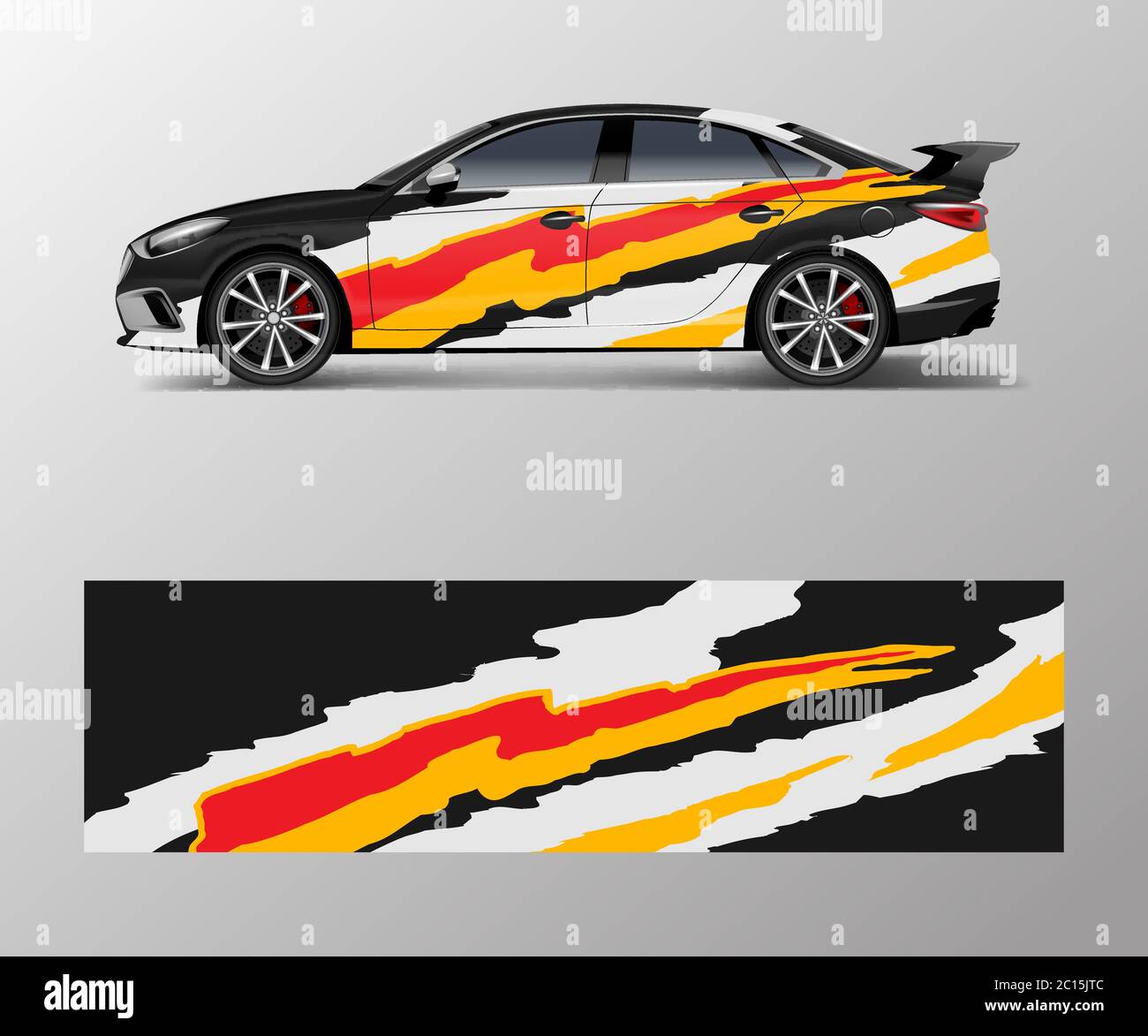 modern stripe for racing car wrap, sticker, and decal design vector ...