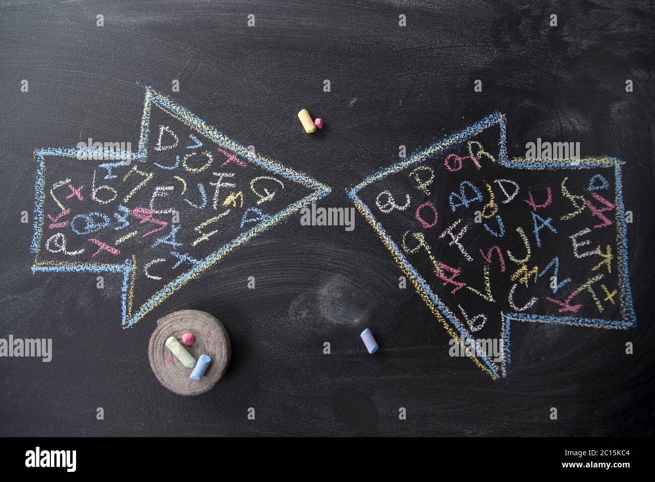 Alphabet to communicate Stock Photo