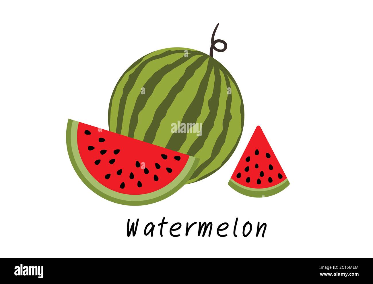 Watermelon, Fresh and juicy , vector design Stock Vector