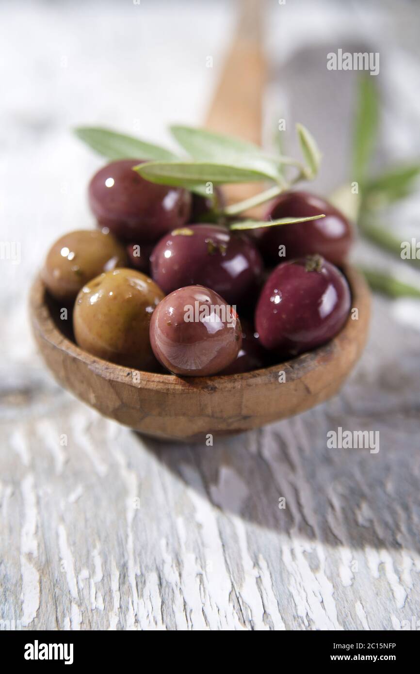 Olives in brine Stock Photo Alamy