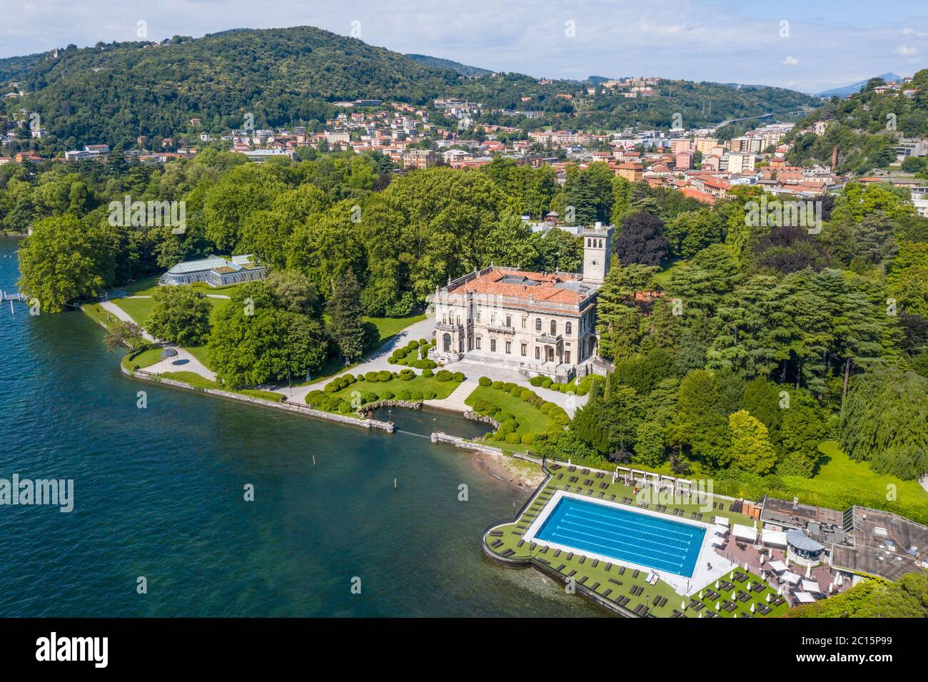 Villa Erba, Cernobbio. Holidays on Lake of Como in Italy Stock Photo