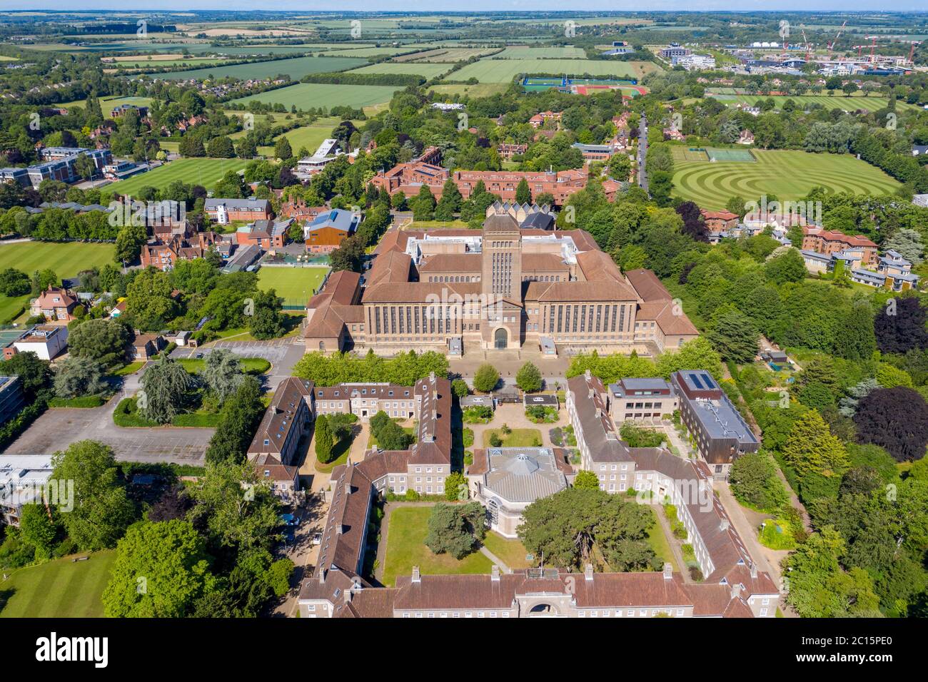 Cambridge University Library   Cambridge University Library is the main research library of the University of Cambridge in England. It is also the largest of 114 libraries within the University. The Library is a major scholarly resource for the members of the University of Cambridge and external researchers. Stock Photo