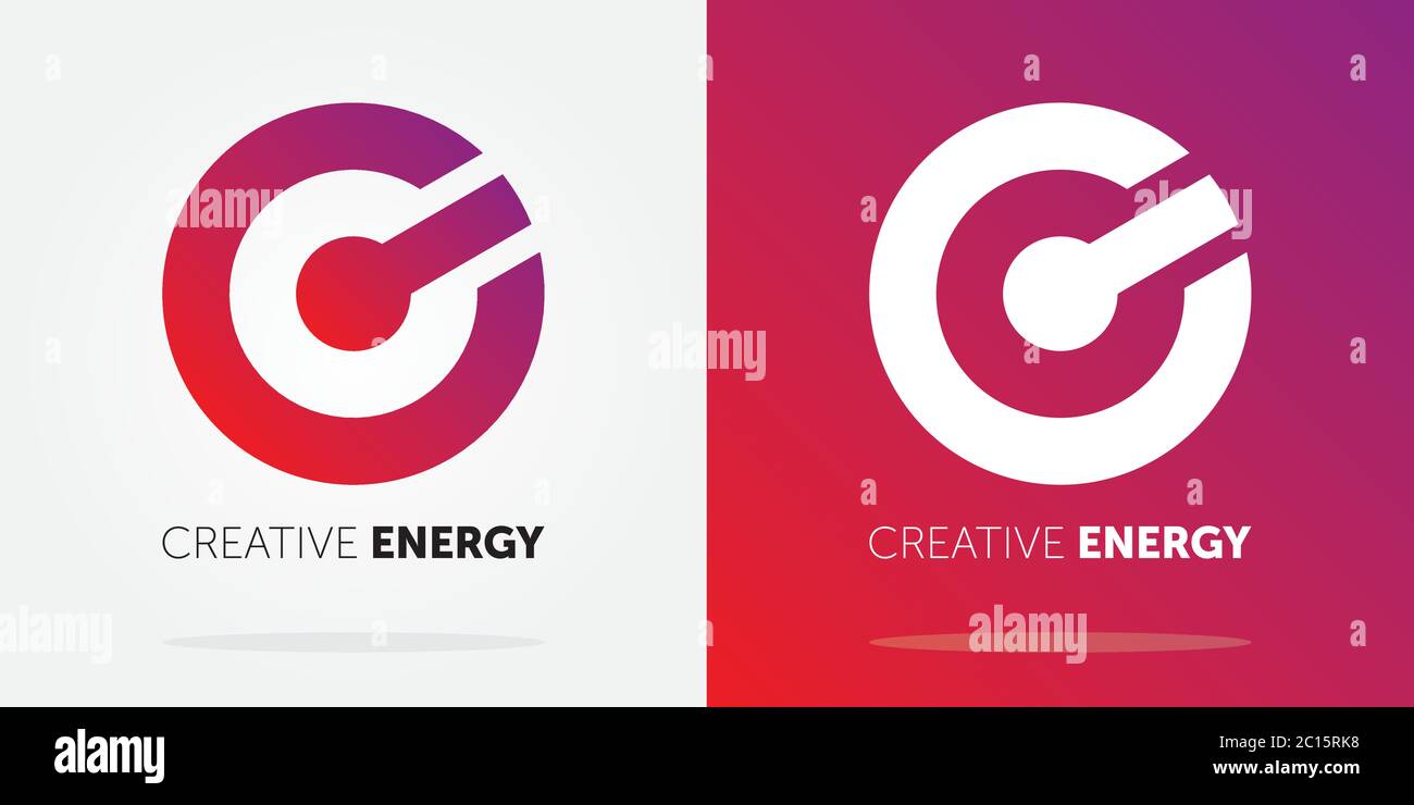 Creative Energy dynamic logo with gradient. abstract logo design. creative logo Stock Vector