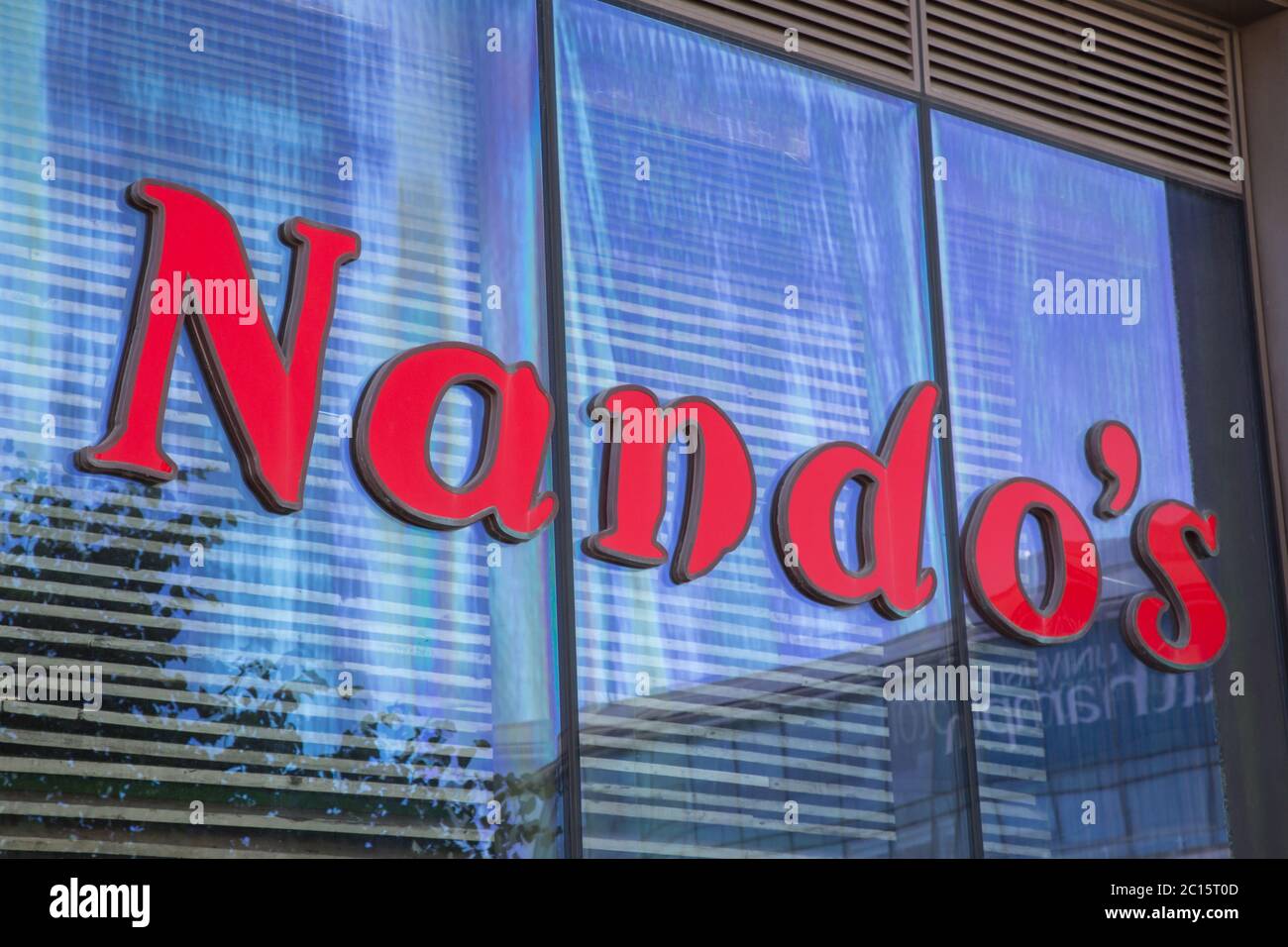 Nando's restaurant sign, Southampton Stock Photo