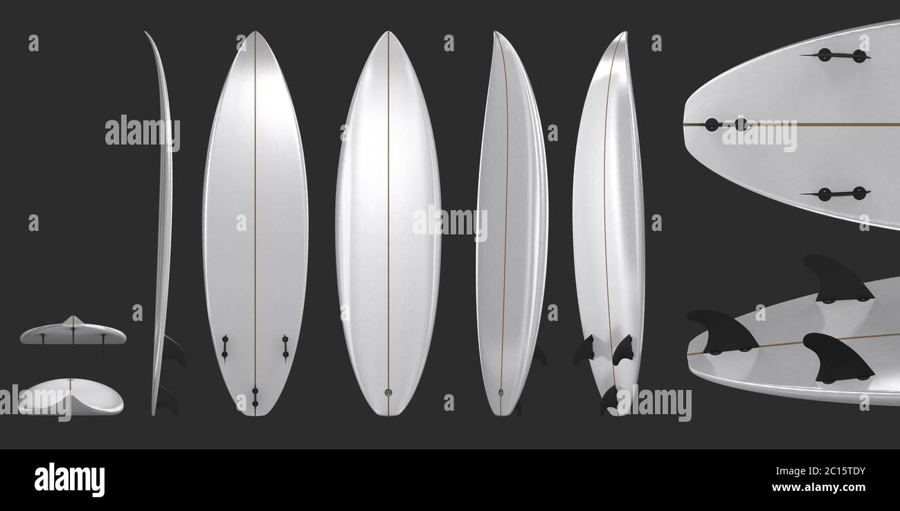 Surfboard Drawing Side View