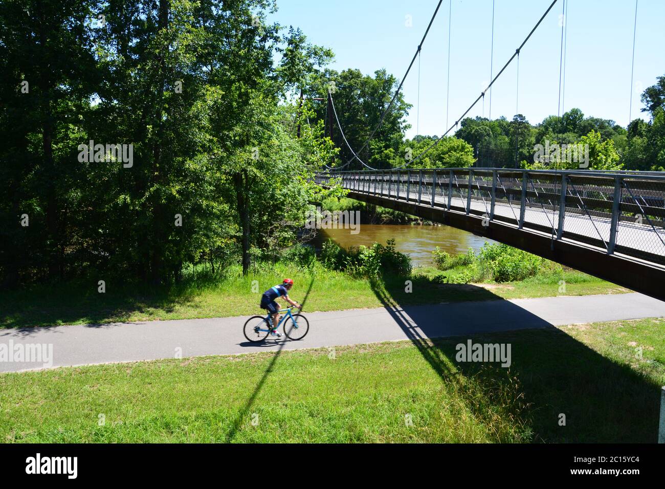 The Neuse River Greenway In Raleigh Nc Is A Popular Bicycle Trail That Winds Through Over 27 Miles Of Woodland Preserves Stock Photo Alamy