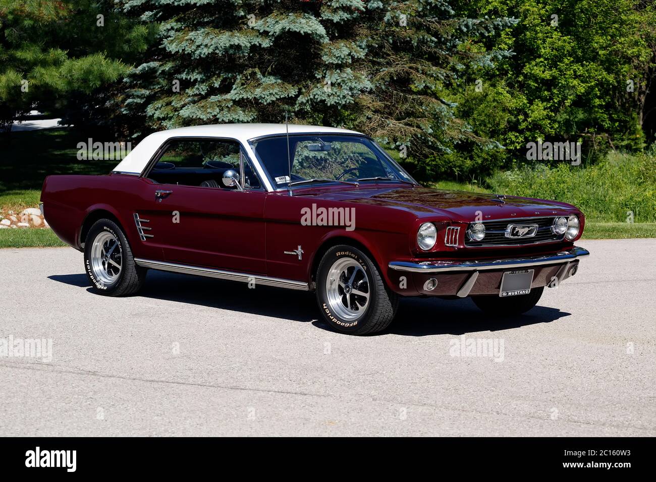 1966 Ford Mustang on pavement Stock Photo - Alamy