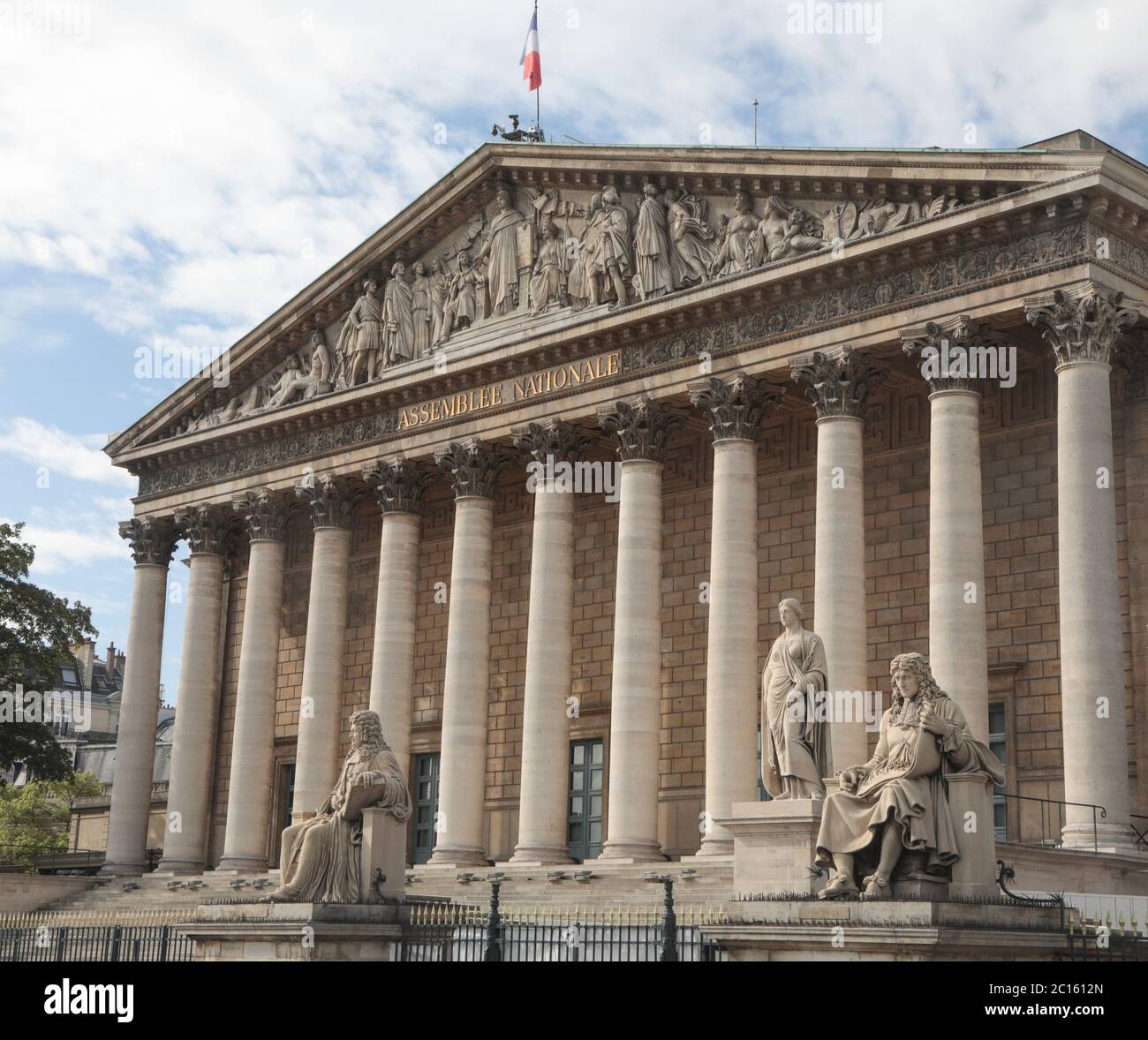 COLBERT STATUE AT ASSEMBLEE NATIONALE, PARIS Stock Photo