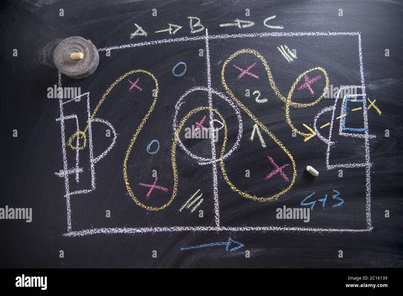 Football plays chalk Cut Out Stock Images & Pictures - Alamy