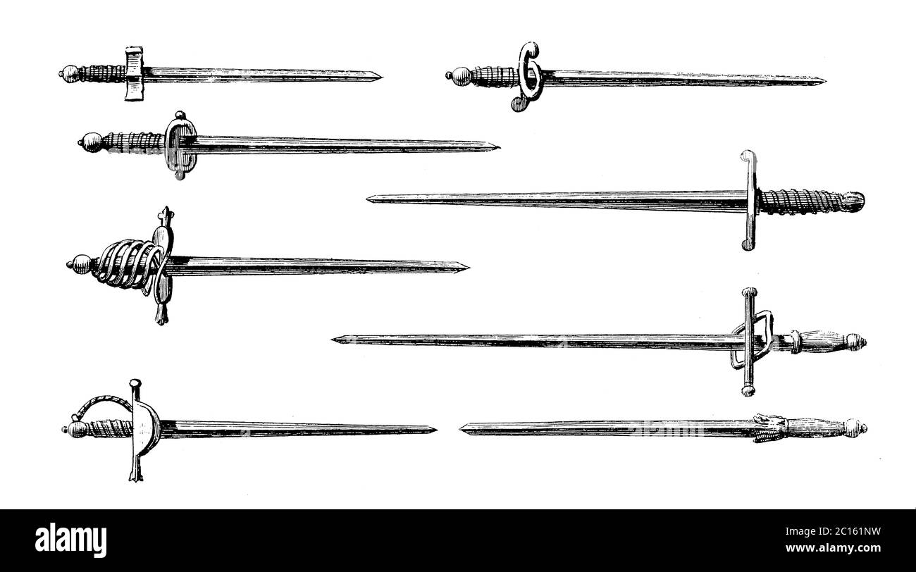Basic Sword Types Sword type comparison hi-res stock photography and images - Alamy