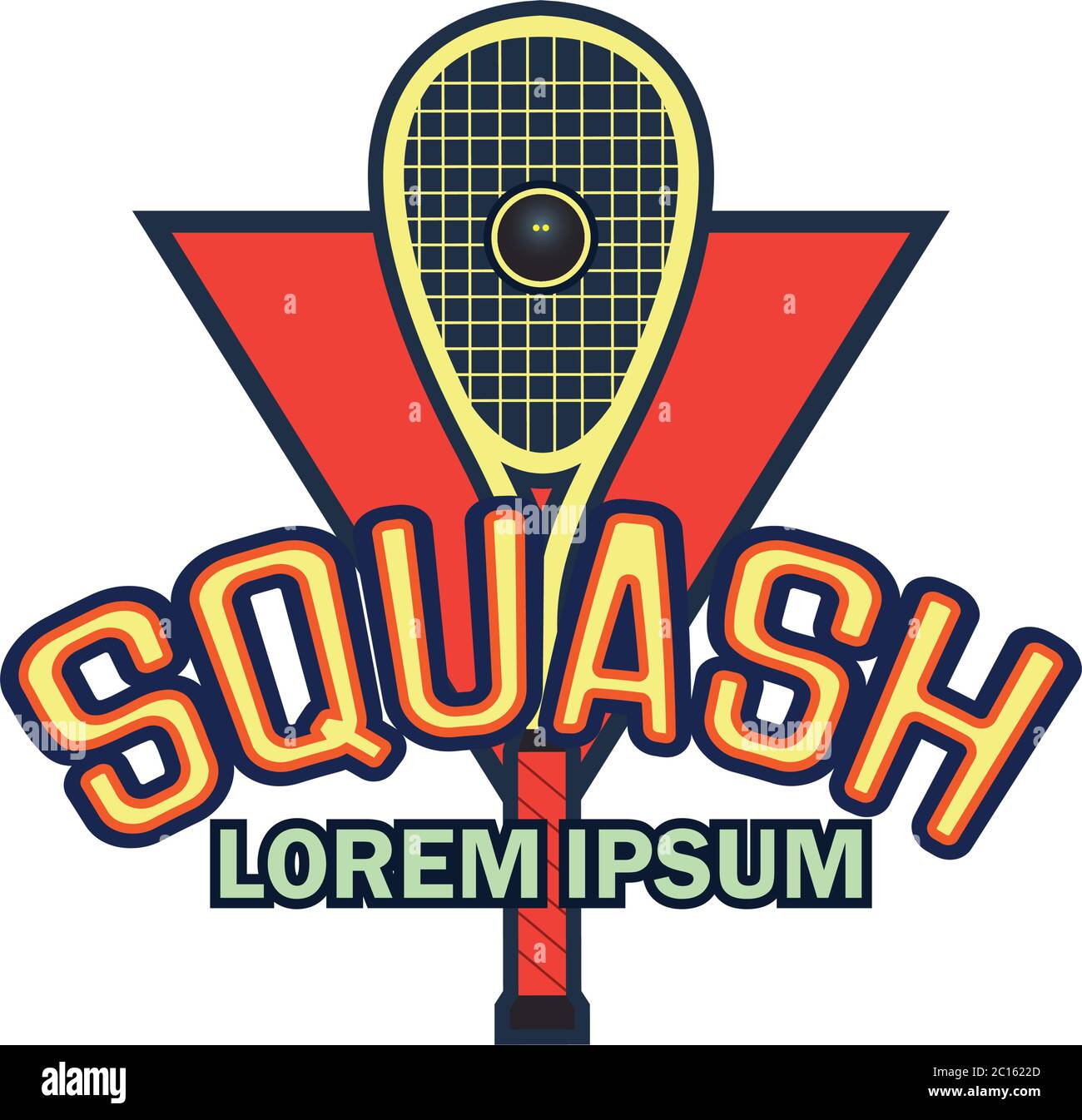 squash logo with text space for your slogan / tag line, vector