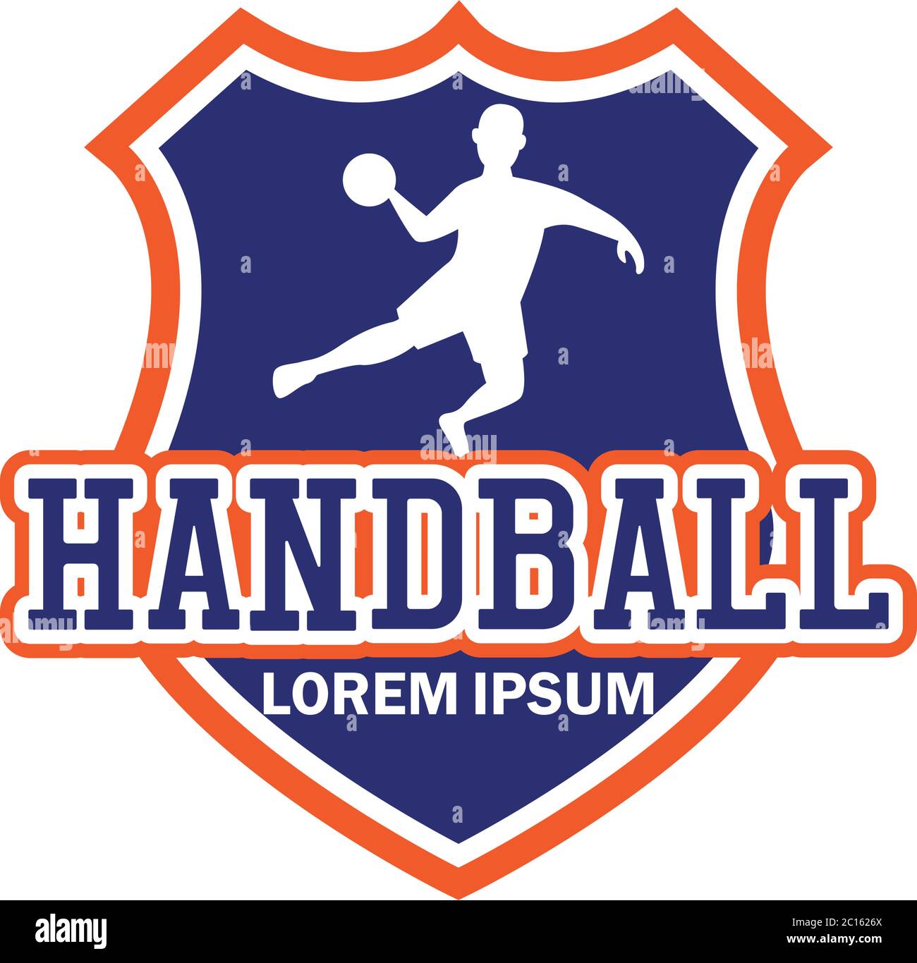 handball logo with text space for your slogan / tag line, vector illustration Stock Vector