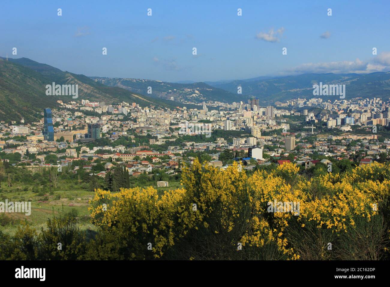 Грузия. Красивый вид на город Тбилиси. Stock Photo