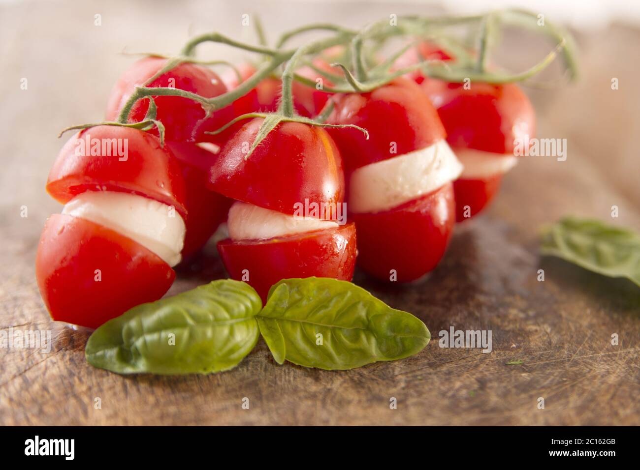 Fresh tomato and mozzarella Stock Photo - Alamy