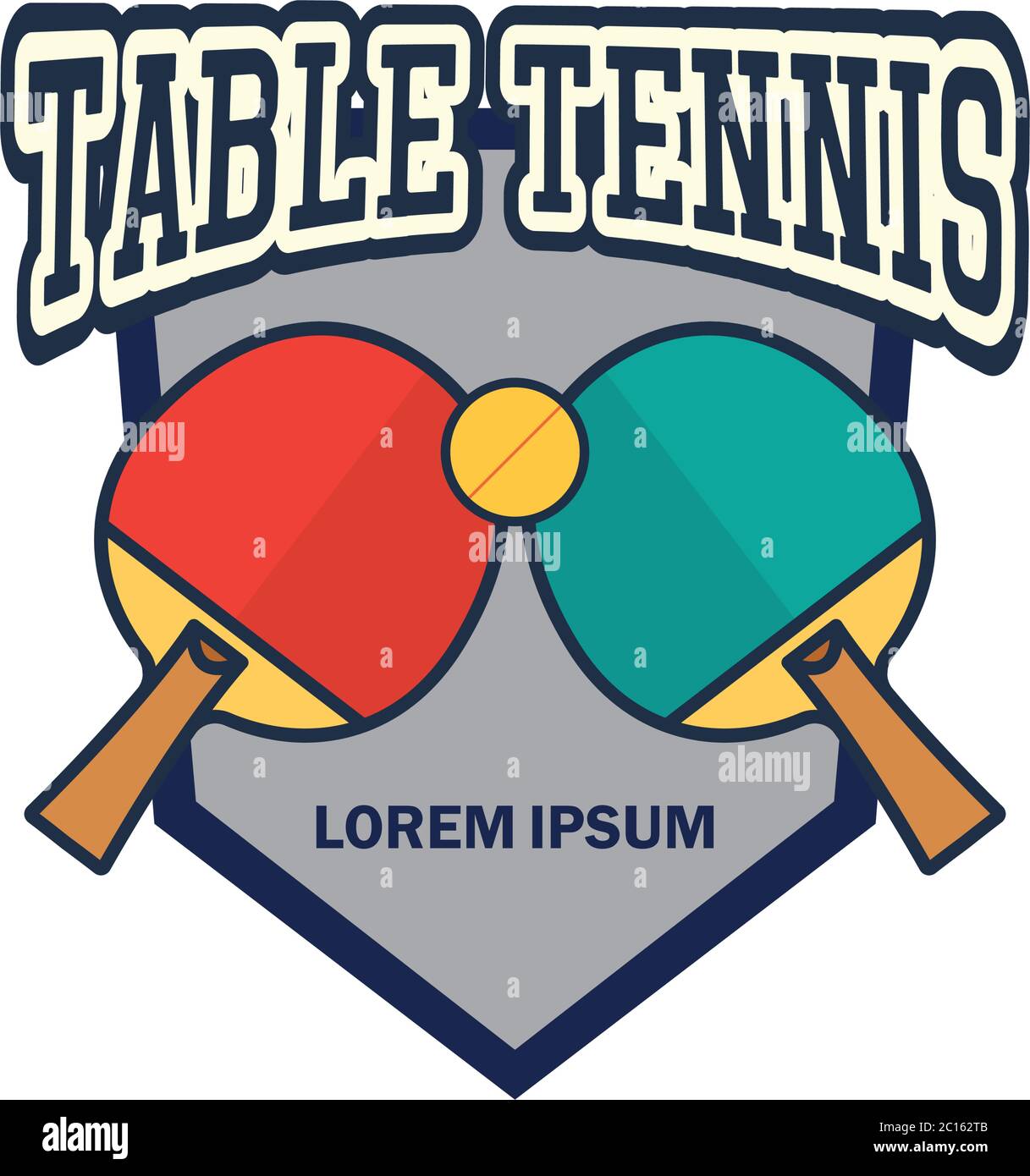 table tennis ping pong logo with text space for your slogan / tag line, vector illustration Stock Vector