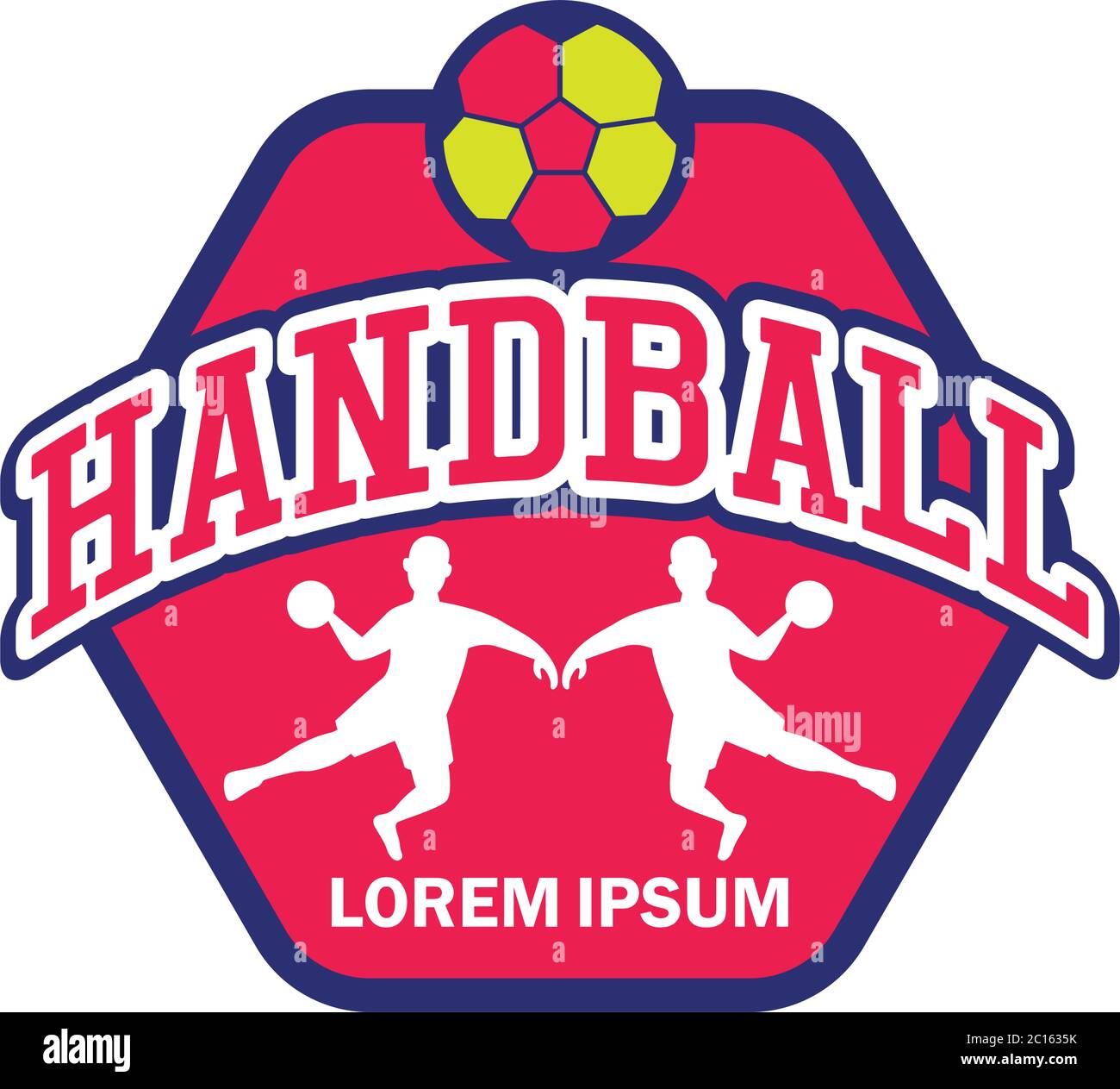 handball logo with text space for your slogan / tag line, vector illustration Stock Vector